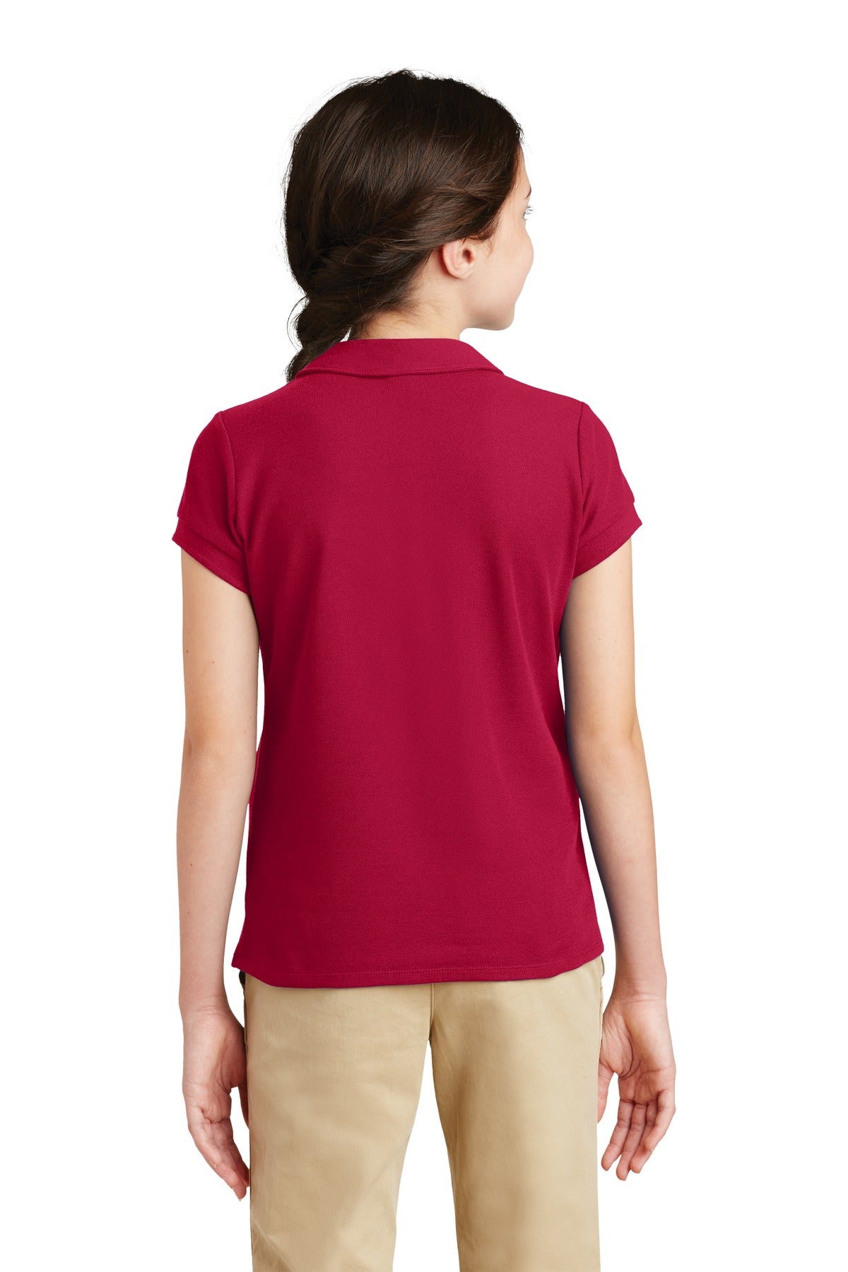 Port Authority® Girls Silk Touch Peter Pan Collar Polo