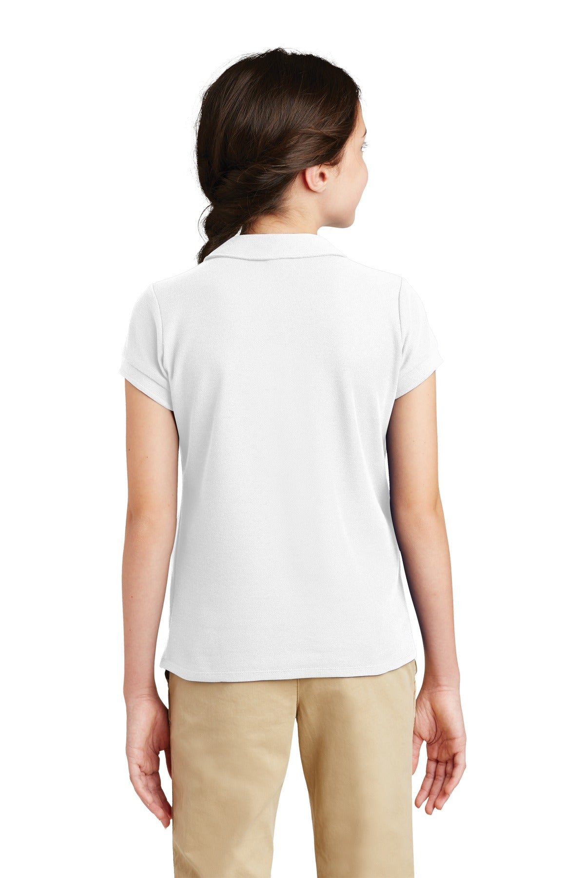 Port Authority® Girls Silk Touch Peter Pan Collar Polo