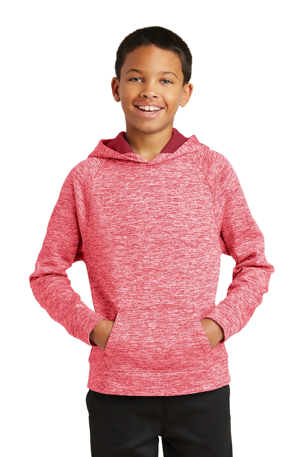Sport-Tek® Youth PosiCharge® Electric Heather Fleece Hooded Pullover
