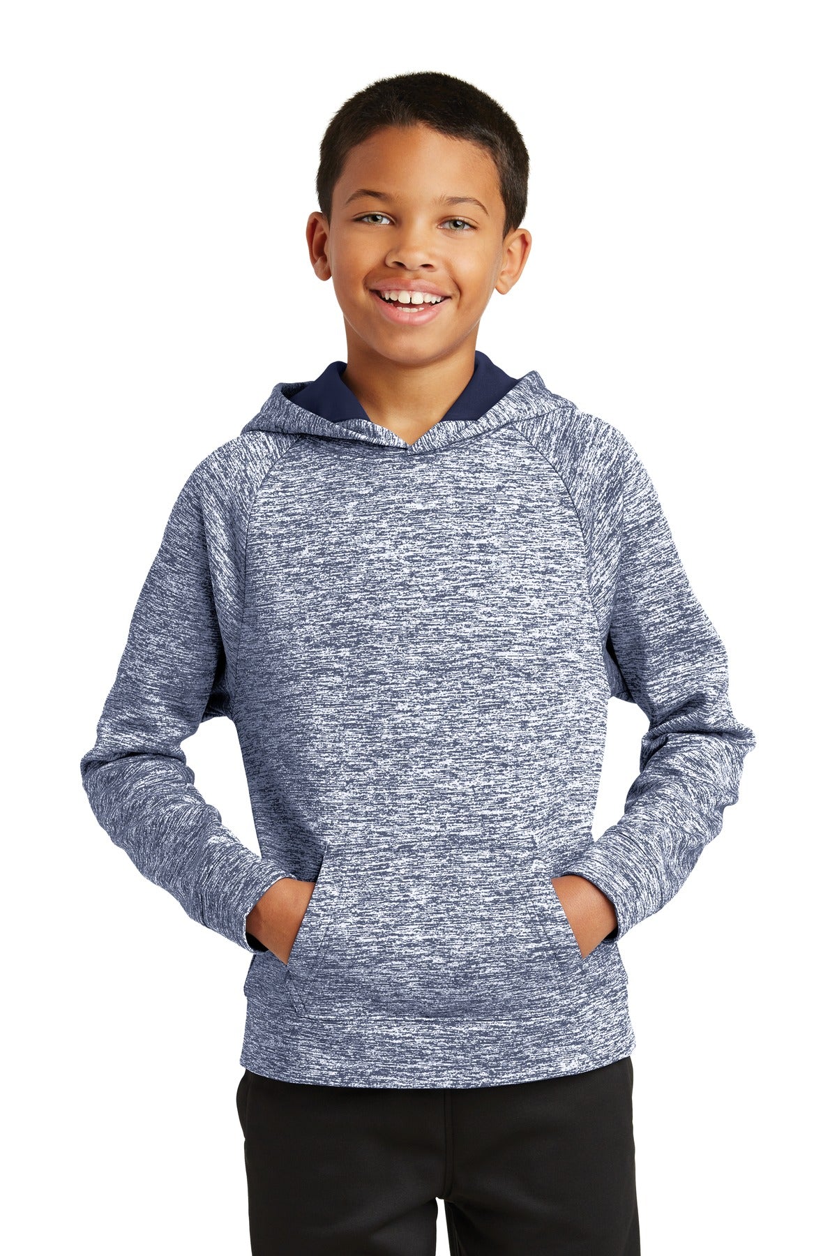 Sport-Tek® Youth PosiCharge® Electric Heather Fleece Hooded Pullover