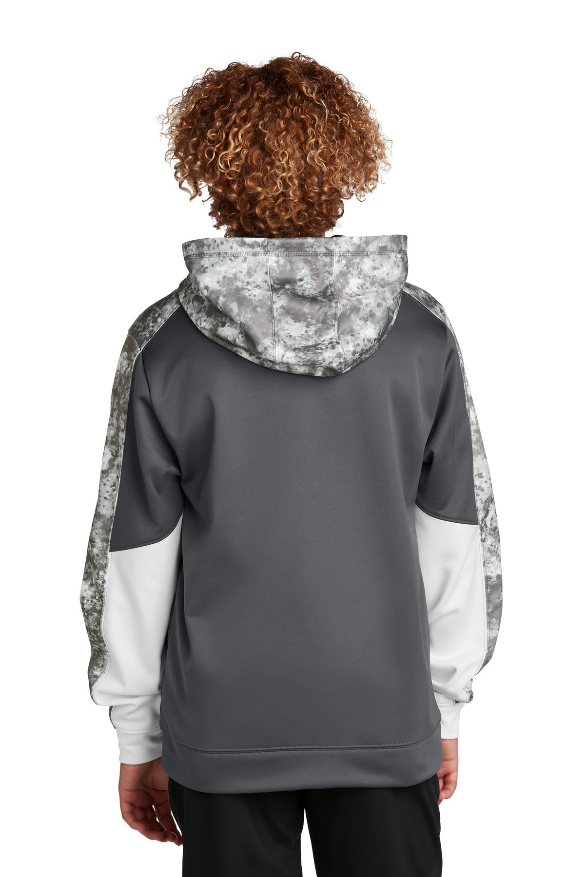 Sport-Tek® Youth Sport-Wick® Mineral Freeze Fleece Colorblock Hooded Pullover