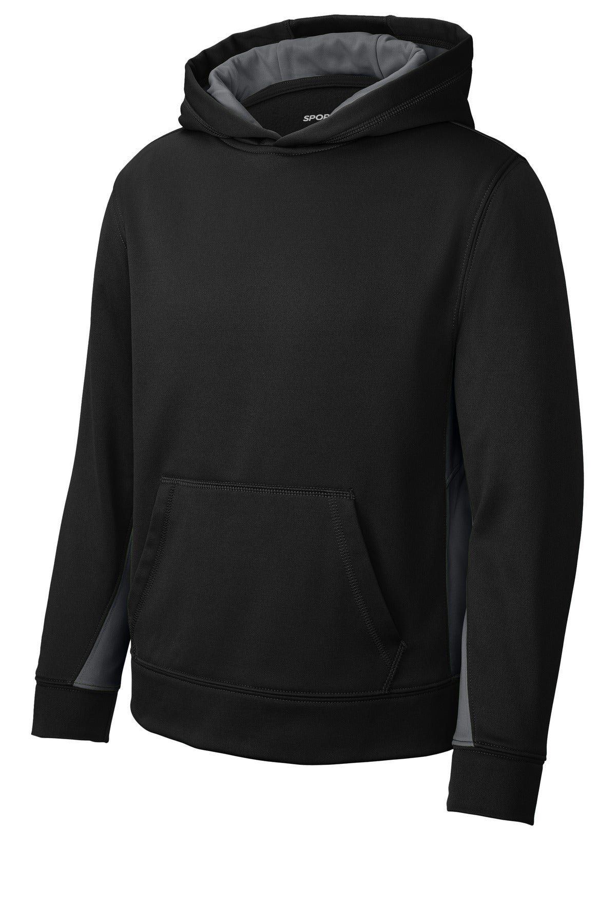 Sport-Tek® Youth Sport-Wick® Fleece Colorblock Hooded Pullover