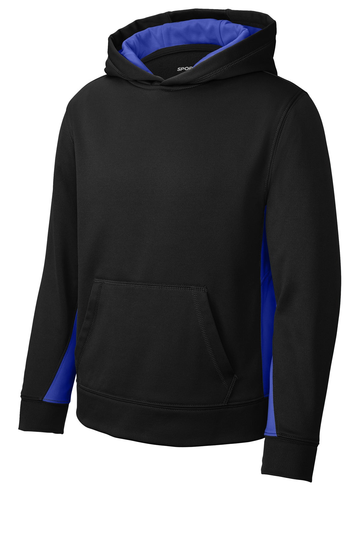 Sport-Tek® Youth Sport-Wick® Fleece Colorblock Hooded Pullover