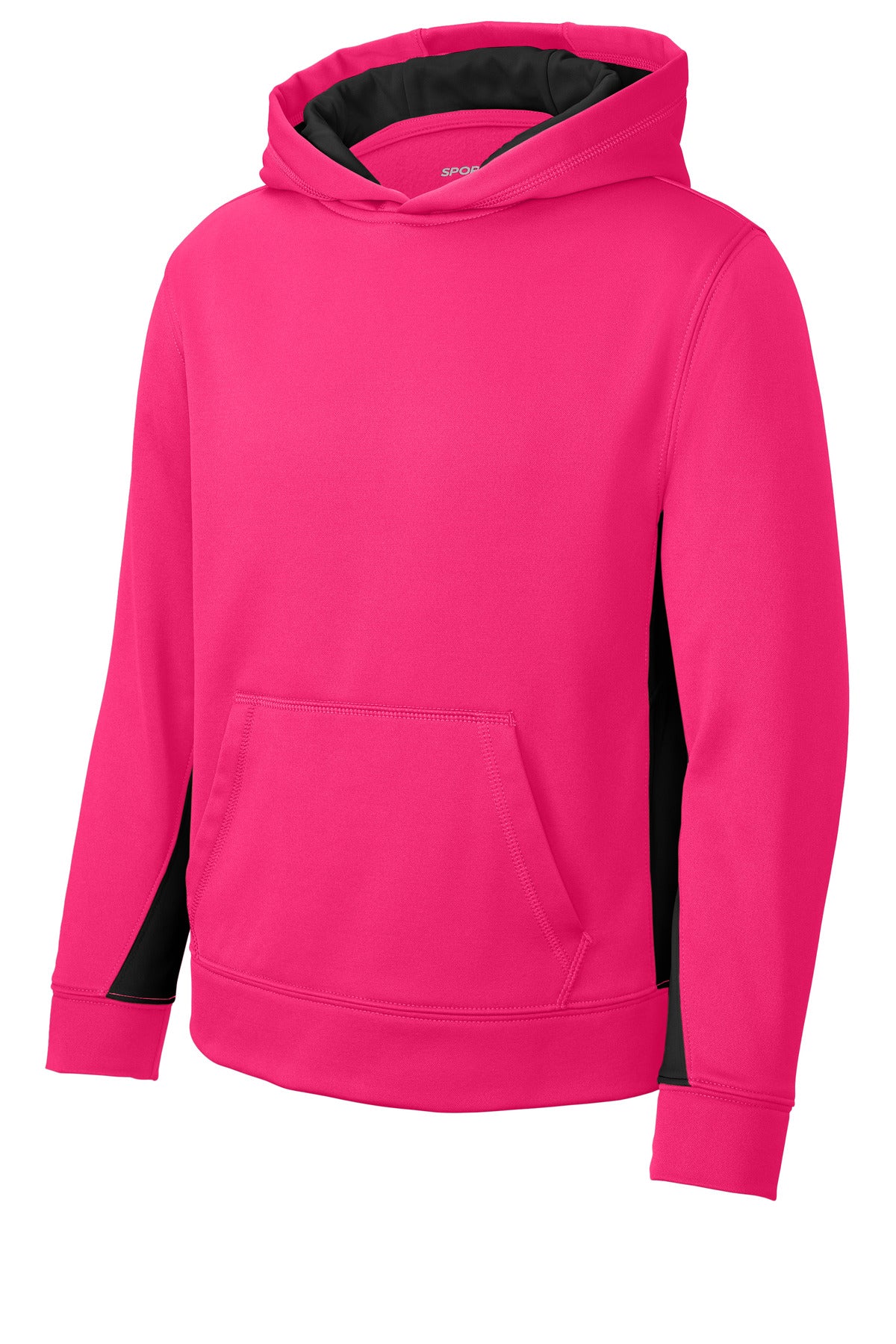 Sport-Tek® Youth Sport-Wick® Fleece Colorblock Hooded Pullover