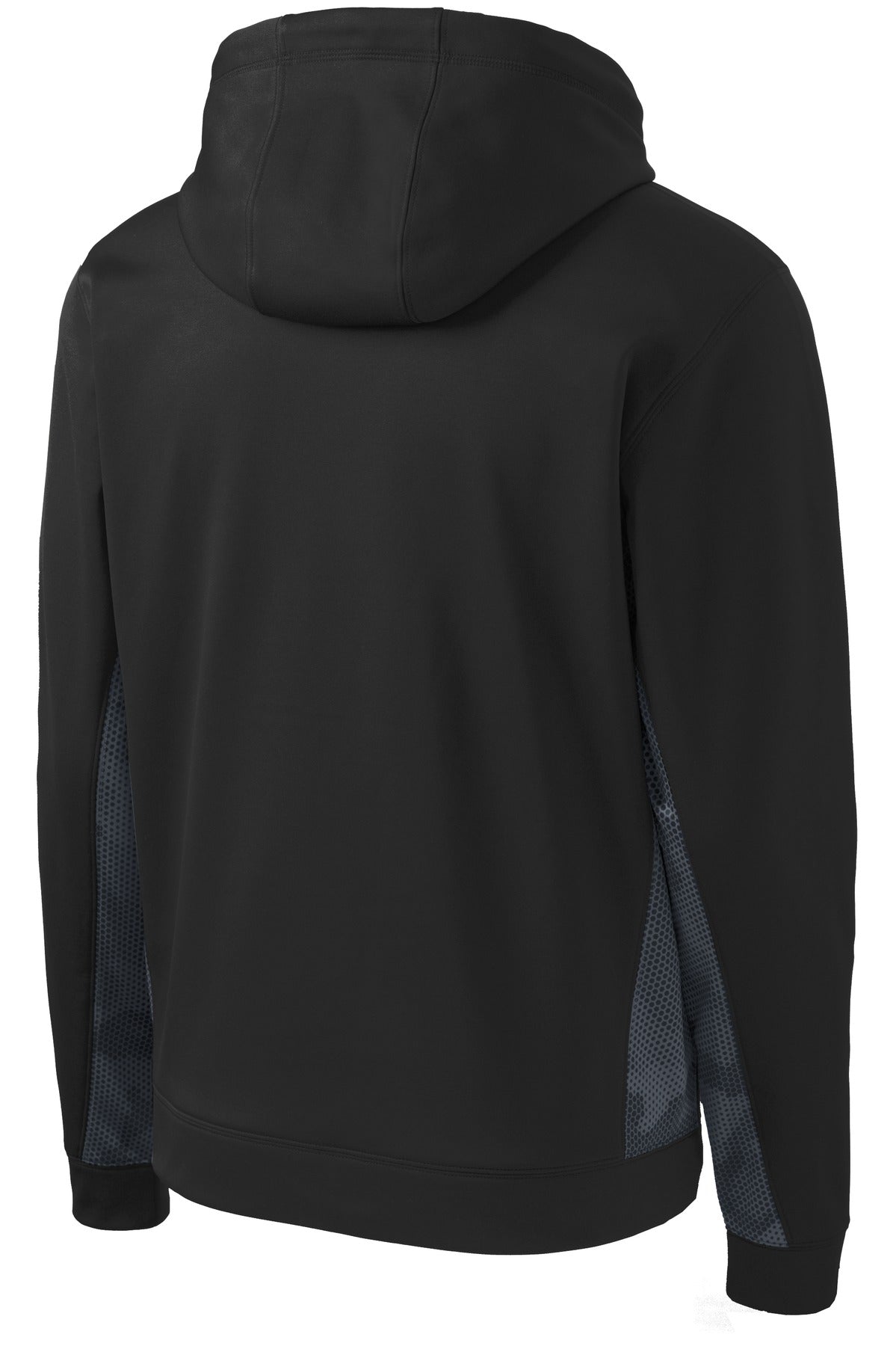 Sport-Tek® Youth Sport-Wick® CamoHex Fleece Colorblock Hooded Pullover