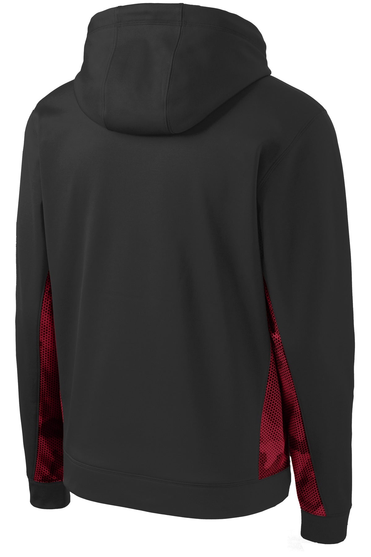 Sport-Tek® Youth Sport-Wick® CamoHex Fleece Colorblock Hooded Pullover