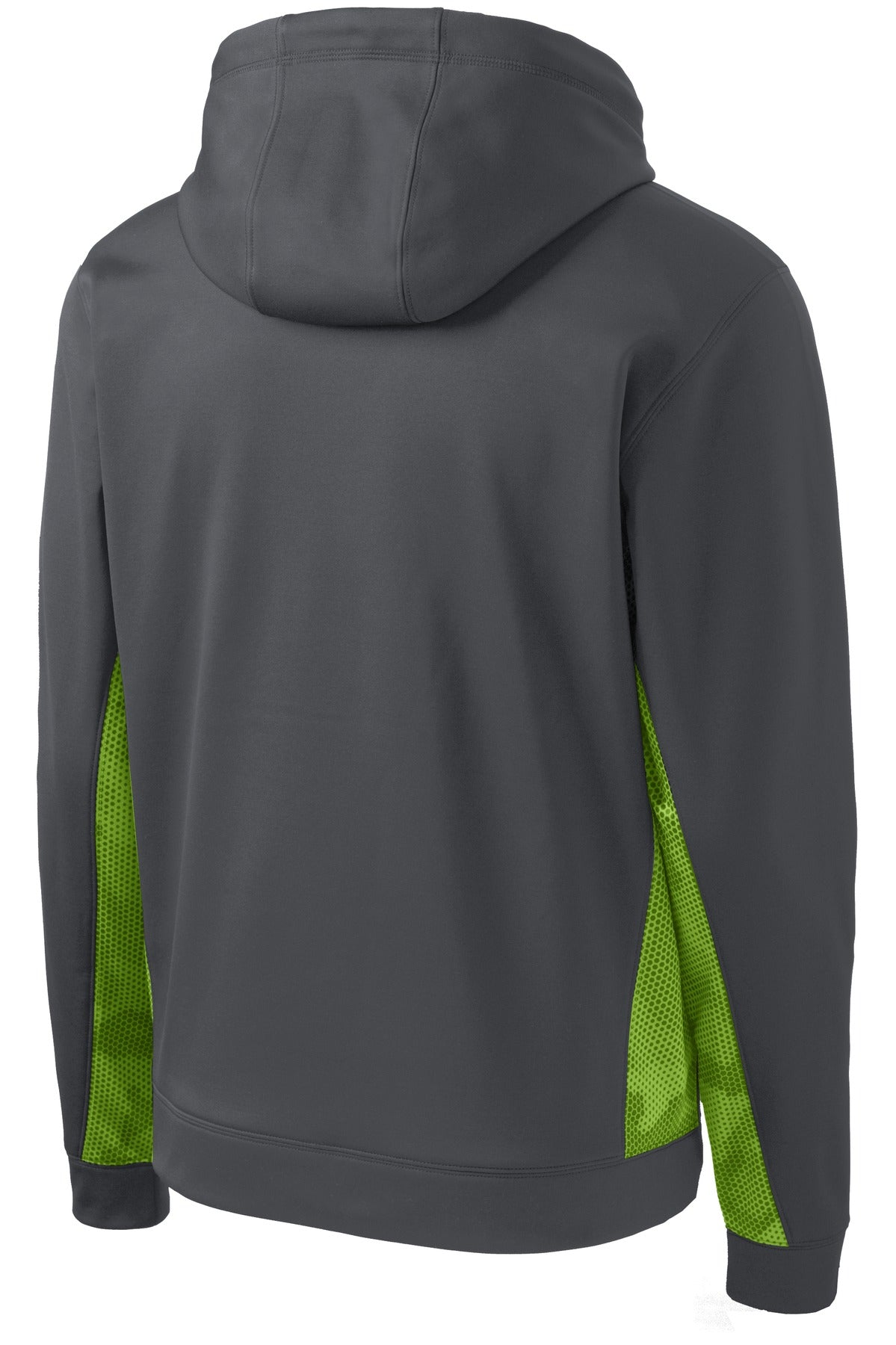 Sport-Tek® Youth Sport-Wick® CamoHex Fleece Colorblock Hooded Pullover