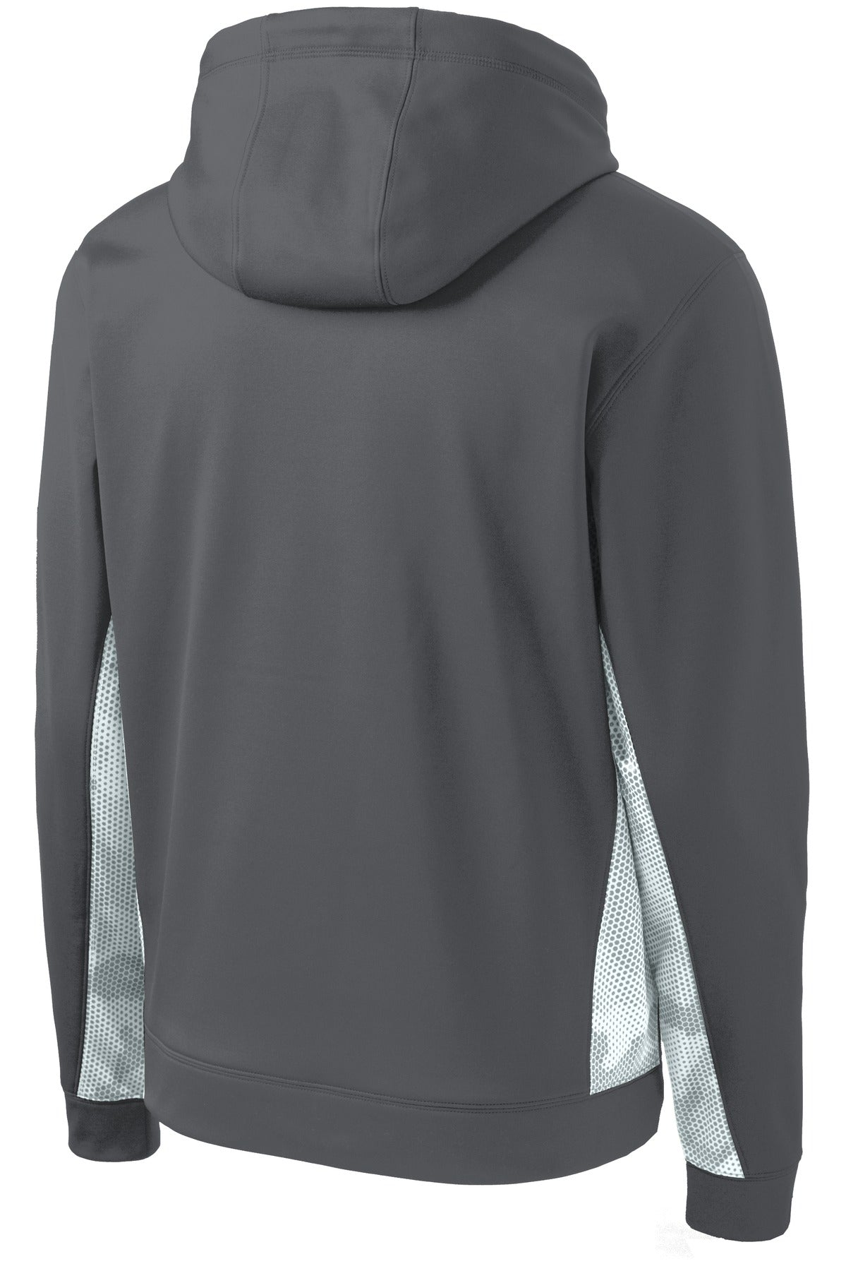 Sport-Tek® Youth Sport-Wick® CamoHex Fleece Colorblock Hooded Pullover