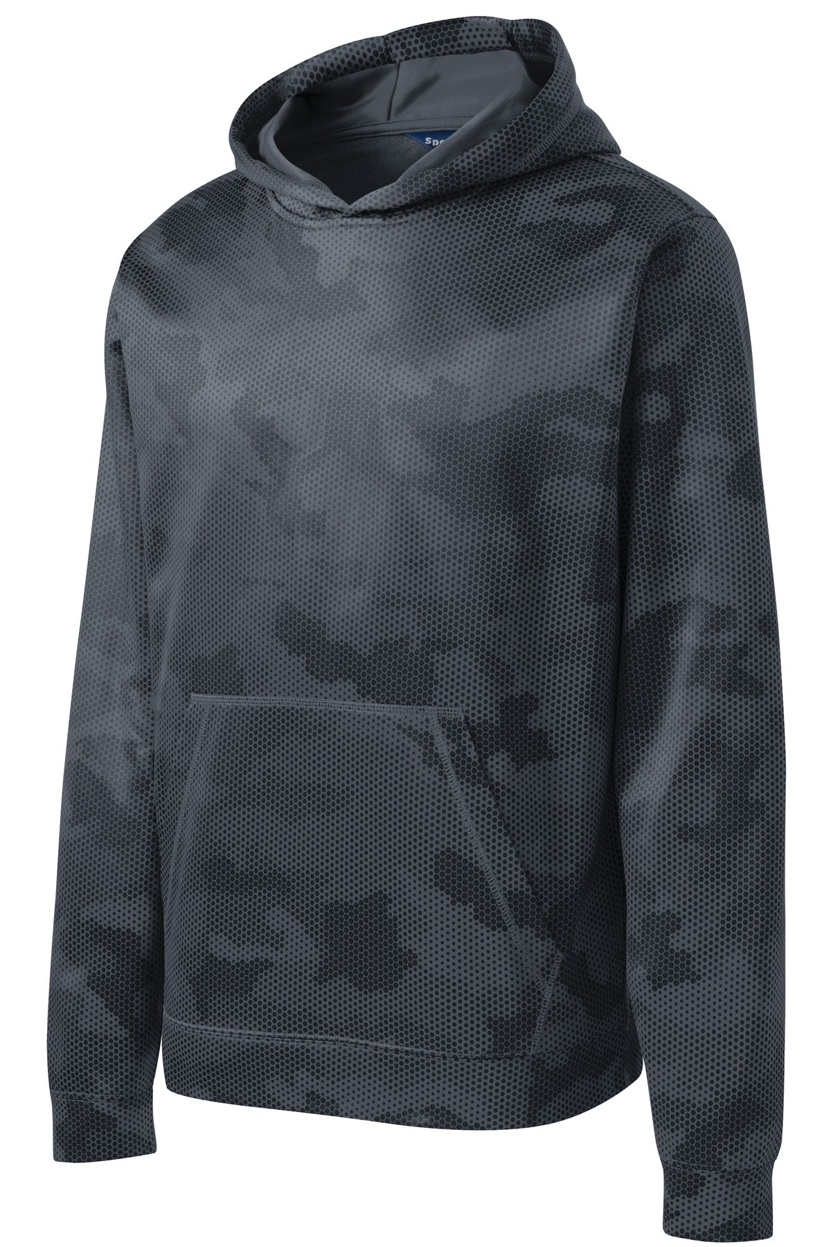 Sport-Tek® Youth Sport-Wick® CamoHex Fleece Hooded Pullover