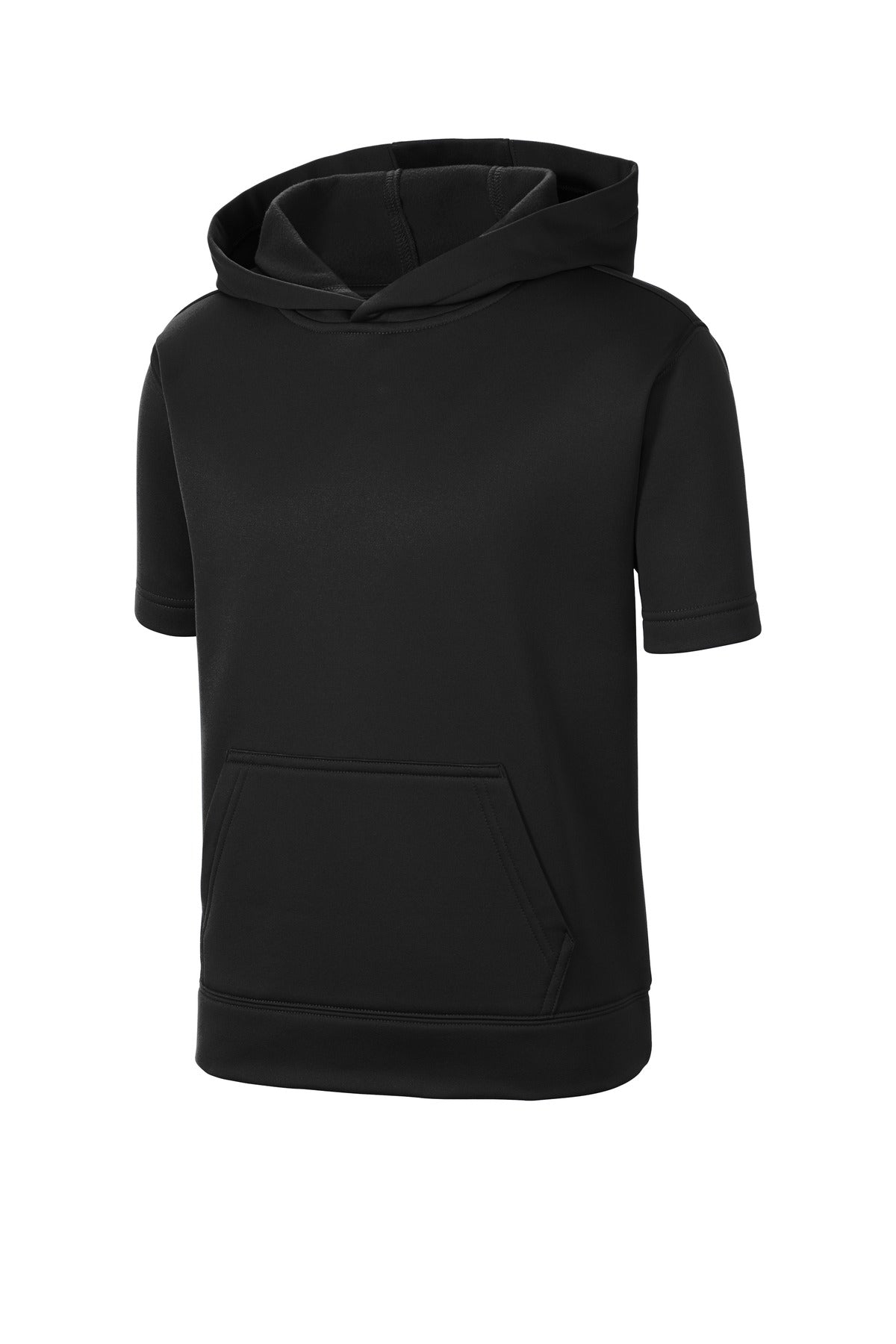 Sport-Tek® Youth Sport-Wick® Fleece Short Sleeve Hooded Pullover