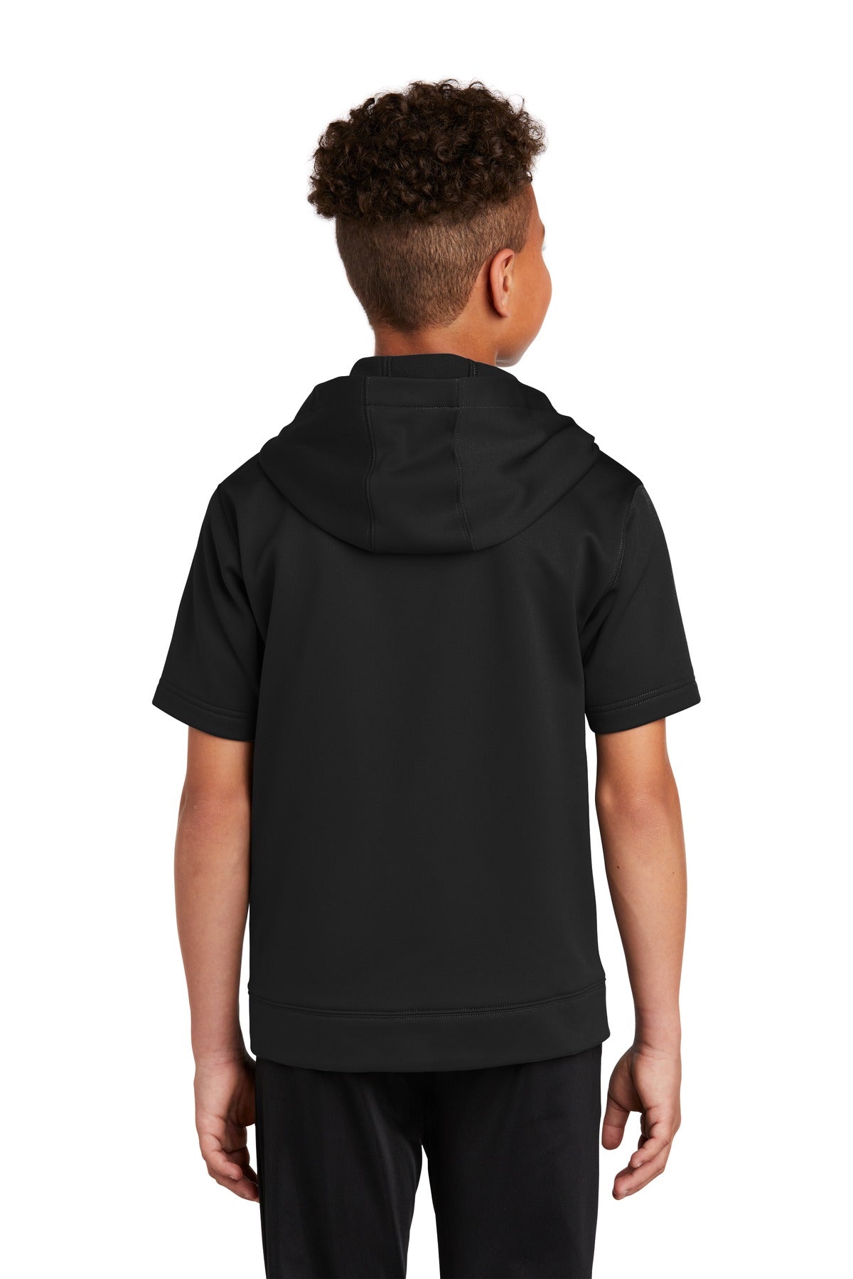 Sport-Tek® Youth Sport-Wick® Fleece Short Sleeve Hooded Pullover