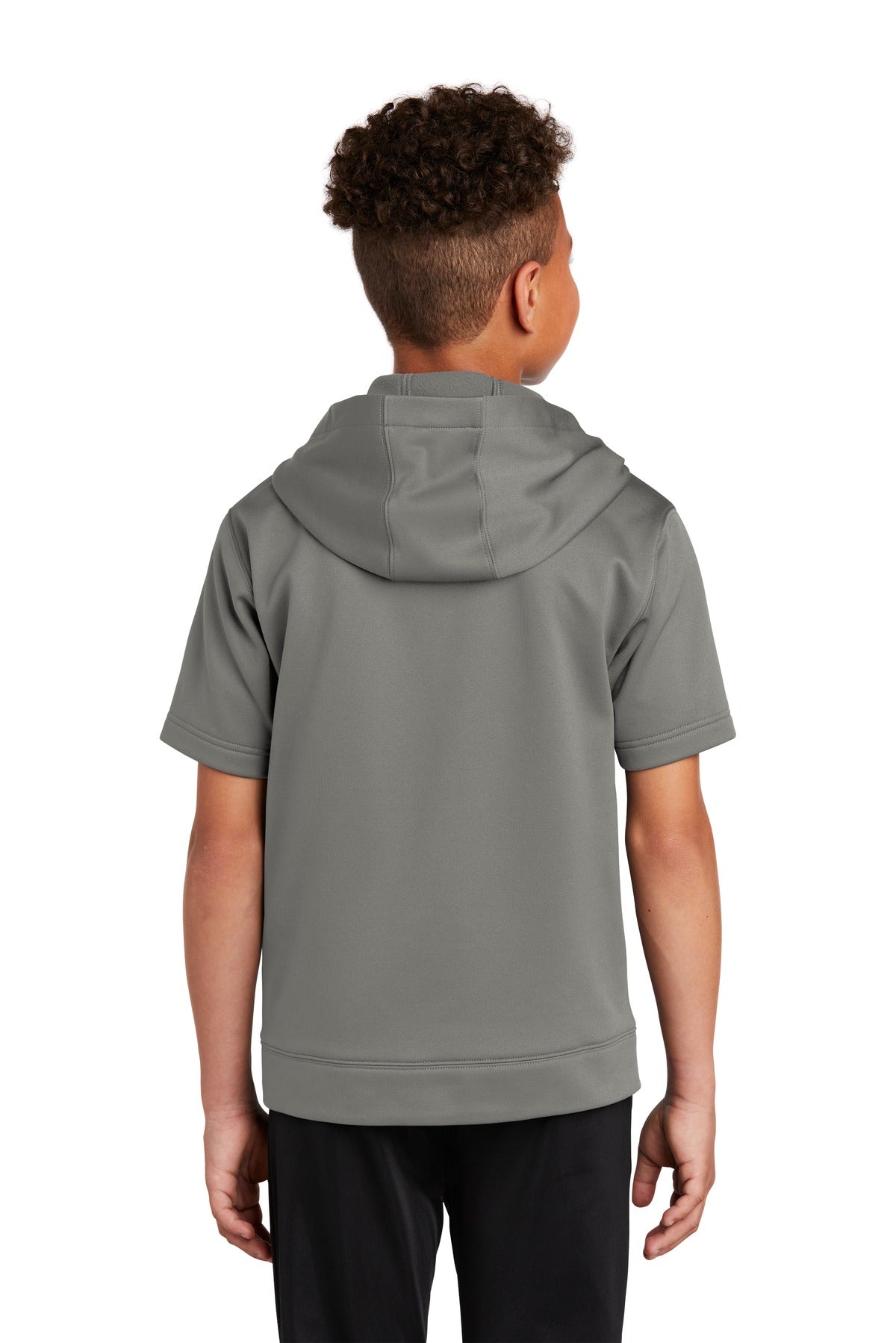 Sport-Tek® Youth Sport-Wick® Fleece Short Sleeve Hooded Pullover