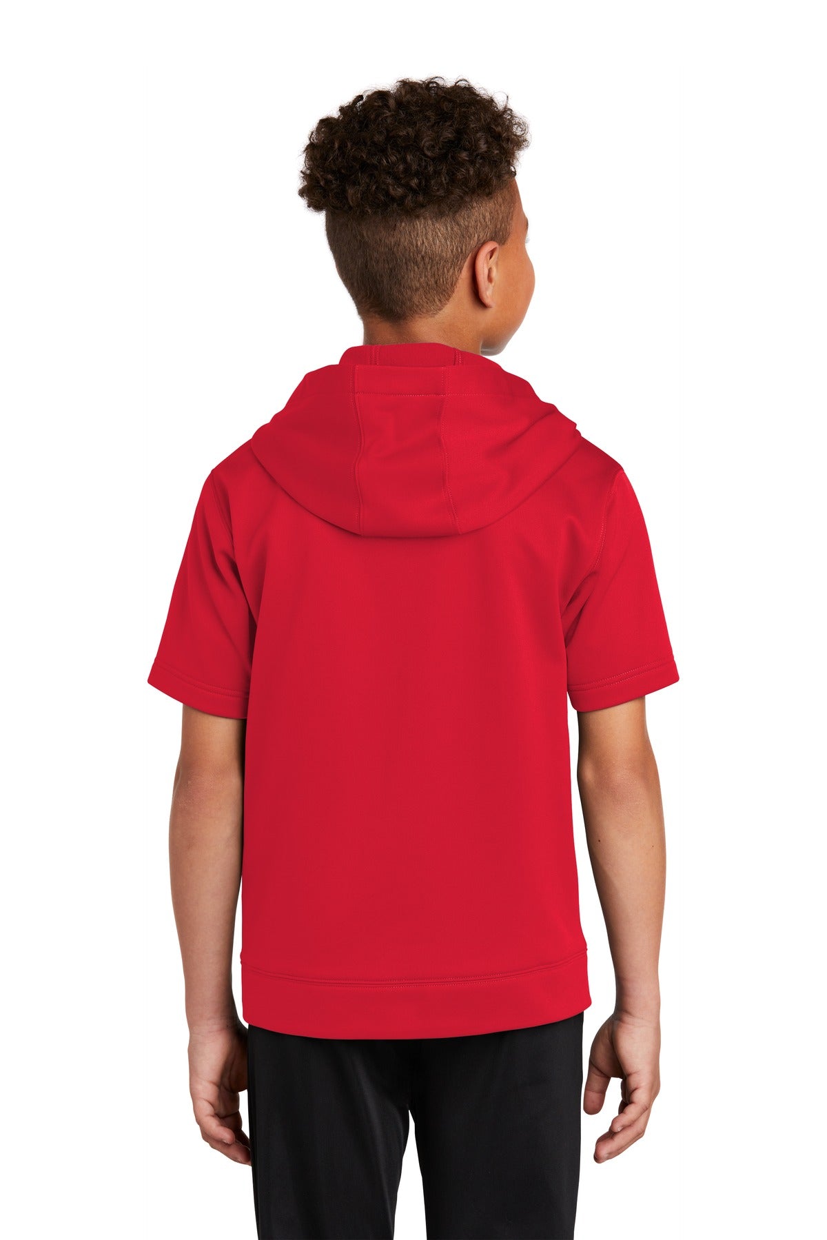 Sport-Tek® Youth Sport-Wick® Fleece Short Sleeve Hooded Pullover