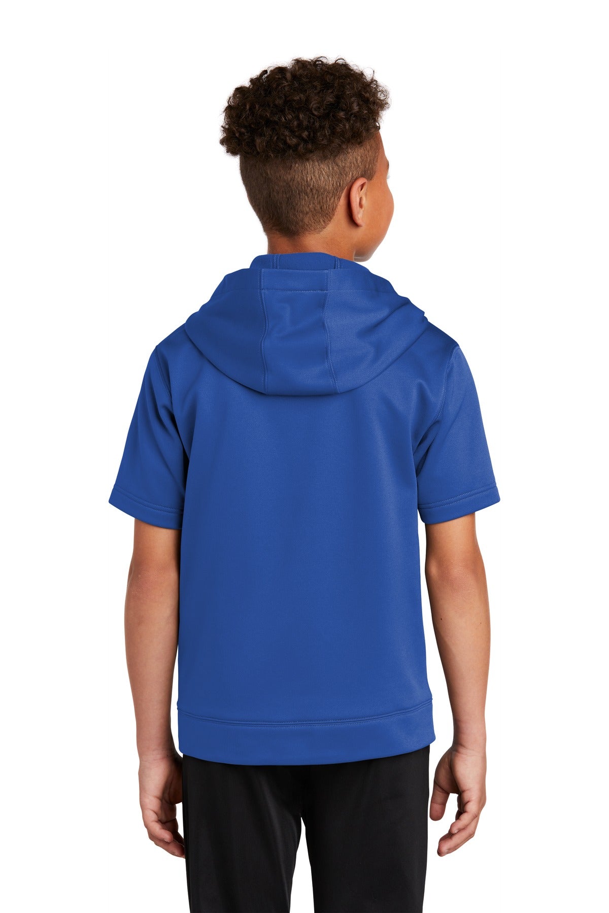 Sport-Tek® Youth Sport-Wick® Fleece Short Sleeve Hooded Pullover