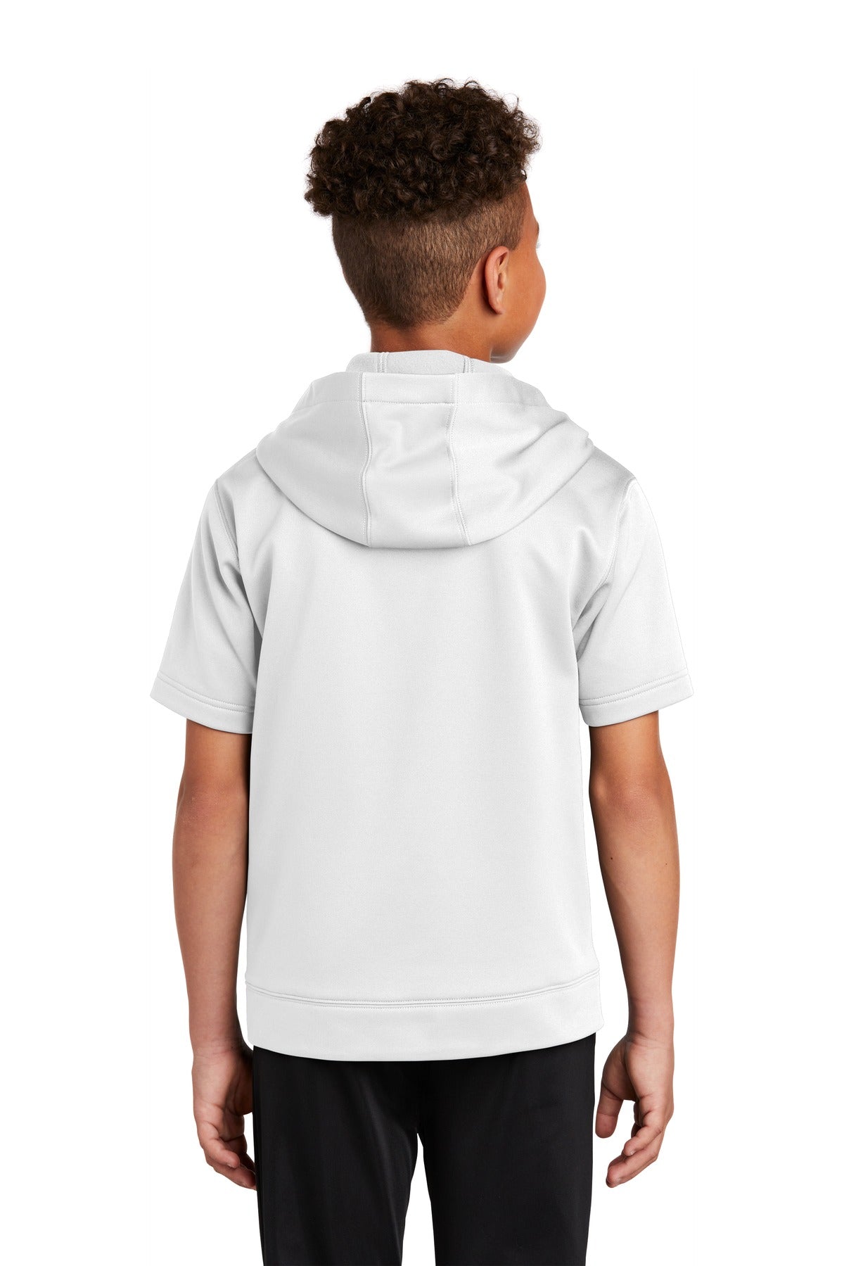 Sport-Tek® Youth Sport-Wick® Fleece Short Sleeve Hooded Pullover