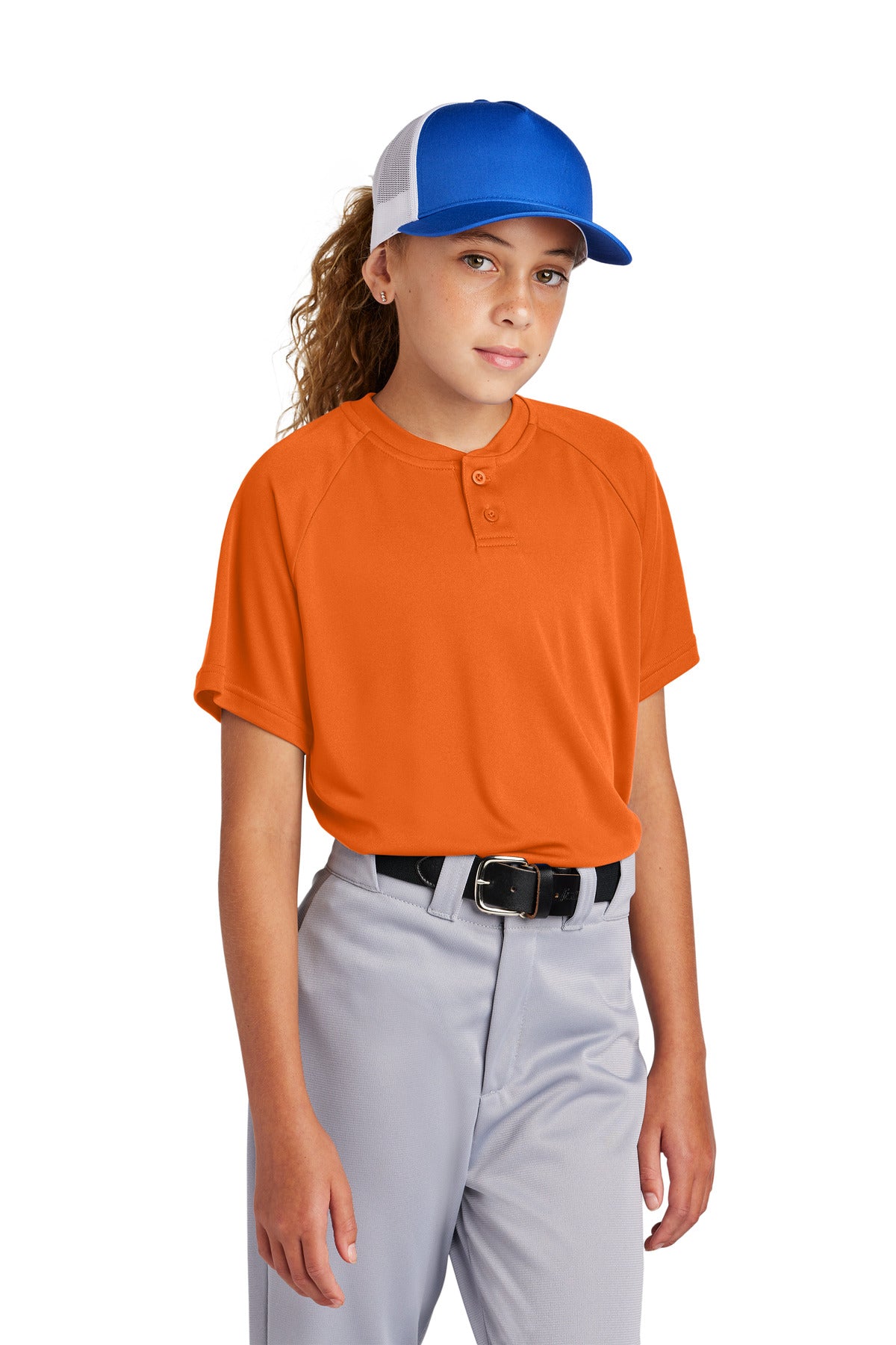 Sport-Tek® Youth PosiCharge® Competitor 2-Button Henley