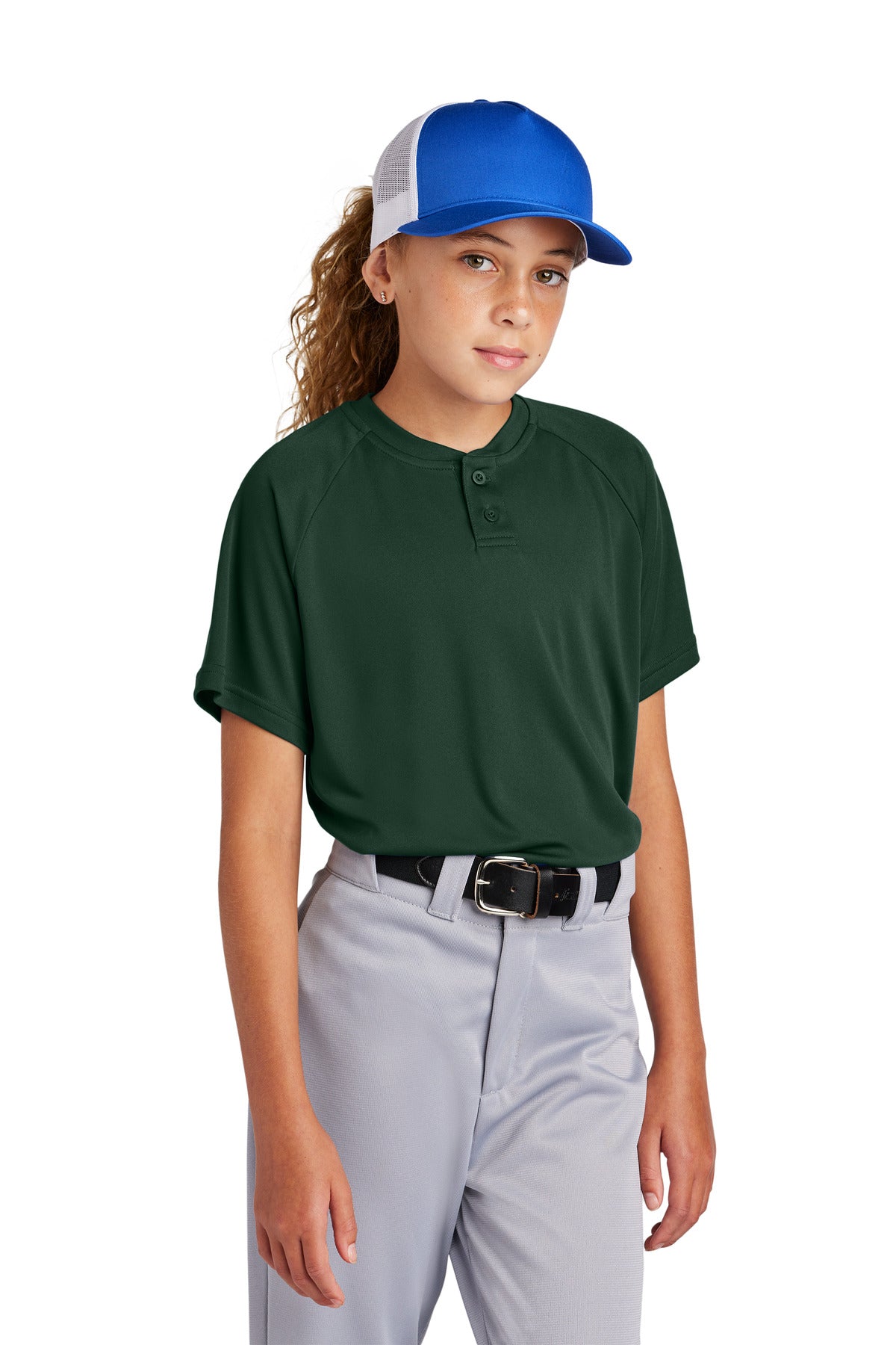 Sport-Tek® Youth PosiCharge® Competitor 2-Button Henley