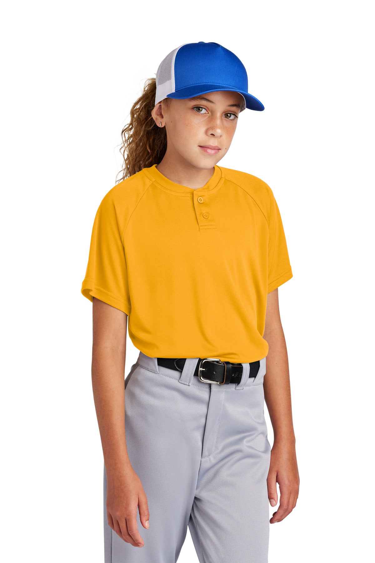 Sport-Tek® Youth PosiCharge® Competitor 2-Button Henley