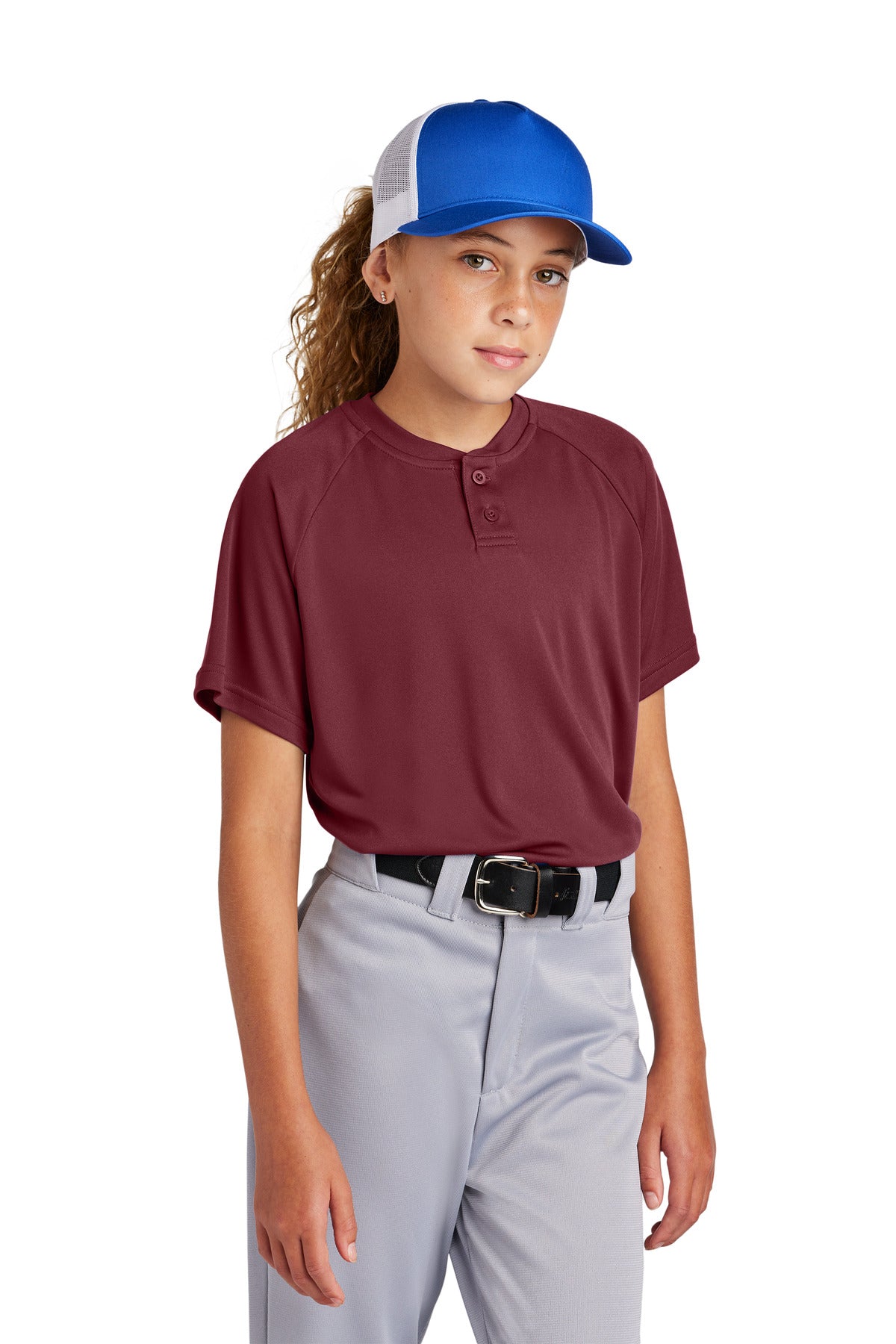 Sport-Tek® Youth PosiCharge® Competitor 2-Button Henley