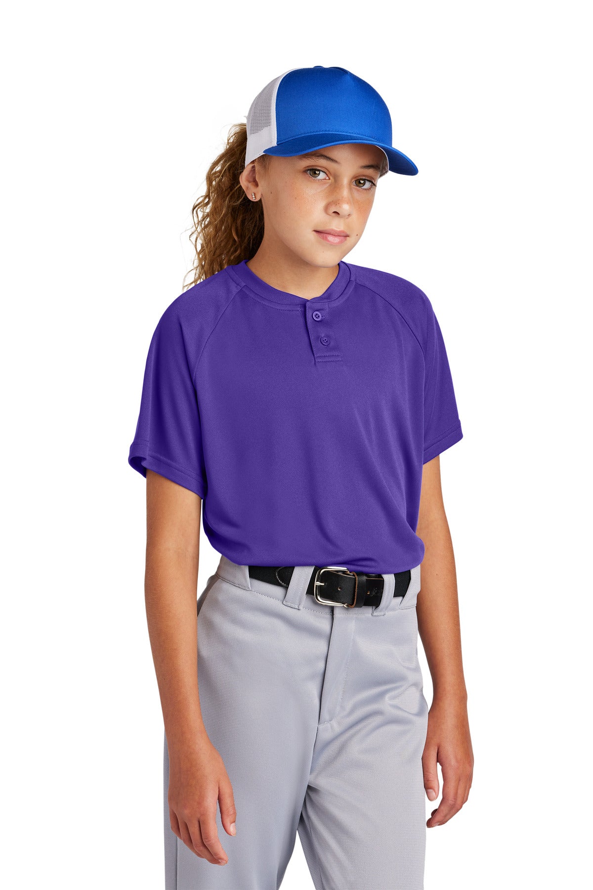 Sport-Tek® Youth PosiCharge® Competitor 2-Button Henley