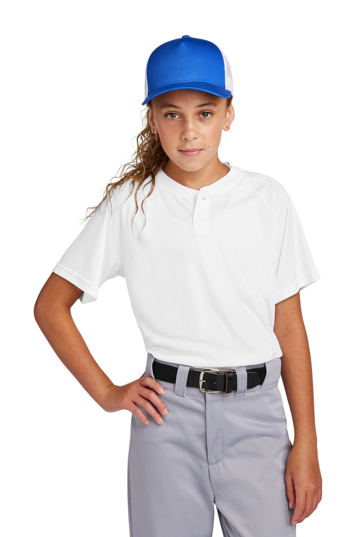 Sport-Tek® Youth PosiCharge® Competitor 2-Button Henley