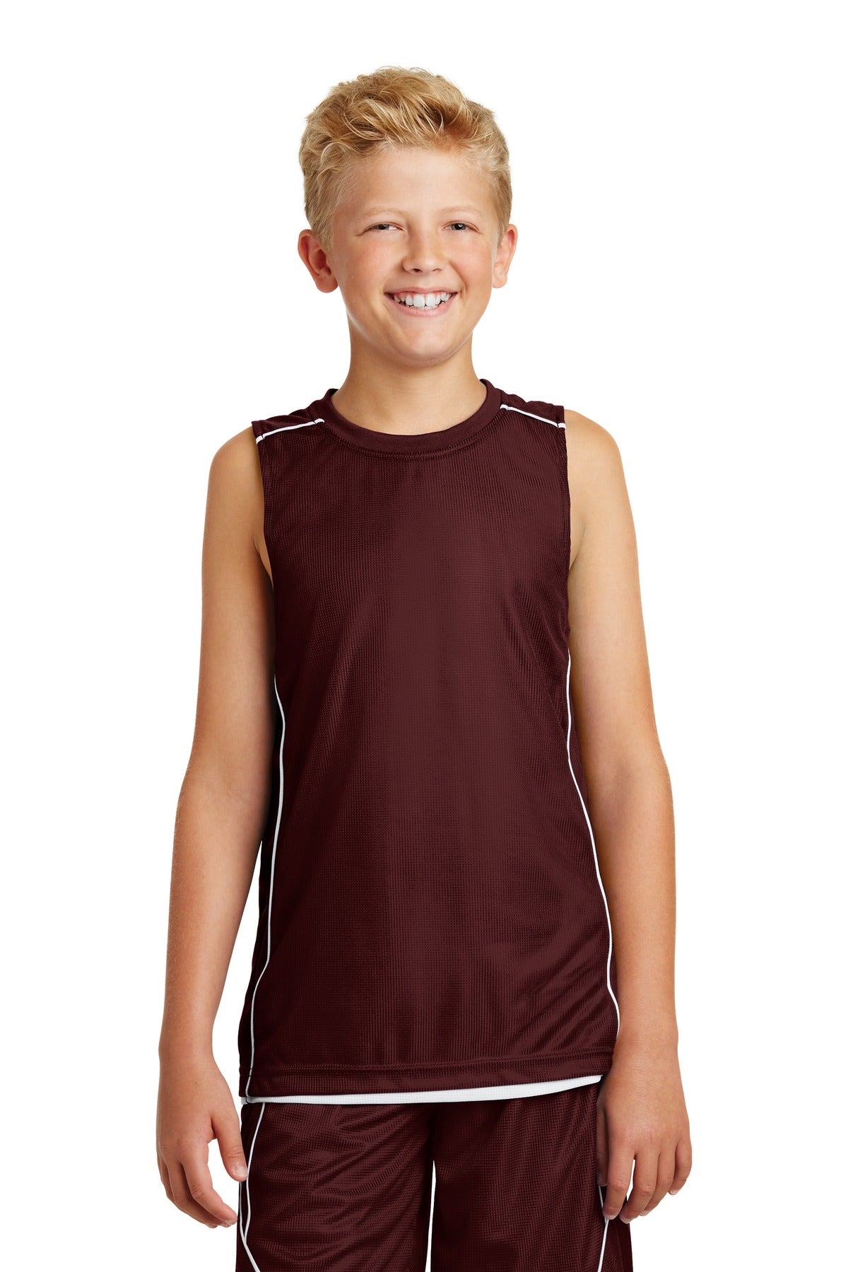 Sport-Tek® Youth PosiCharge® Mesh Reversible Sleeveless Tee