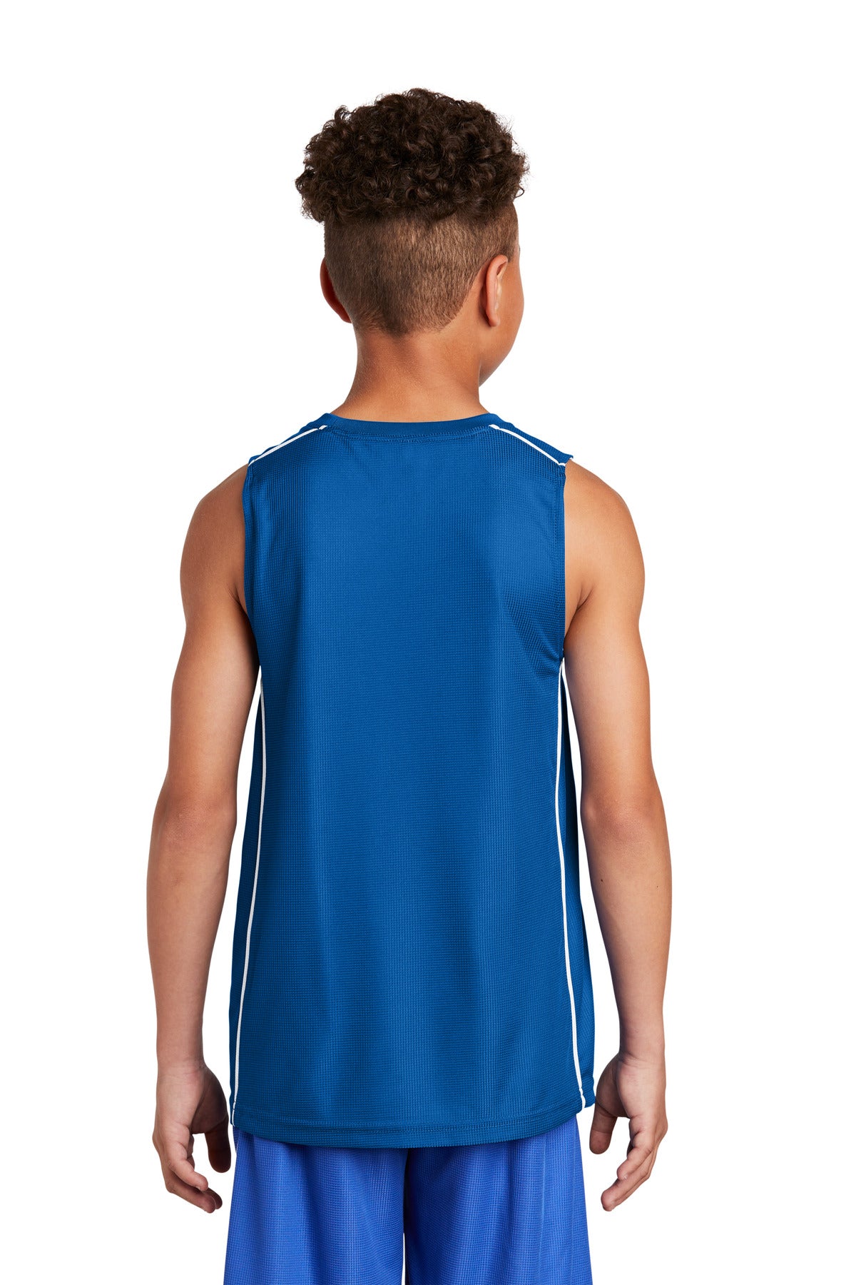 Sport-Tek® Youth PosiCharge® Mesh Reversible Sleeveless Tee