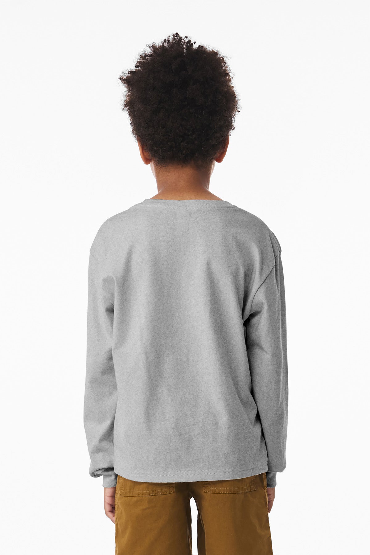 AthlHthr BELLA+CANVAS Youth 6-Ounce Heavyweight Long Sleeve Tee BC3511Y