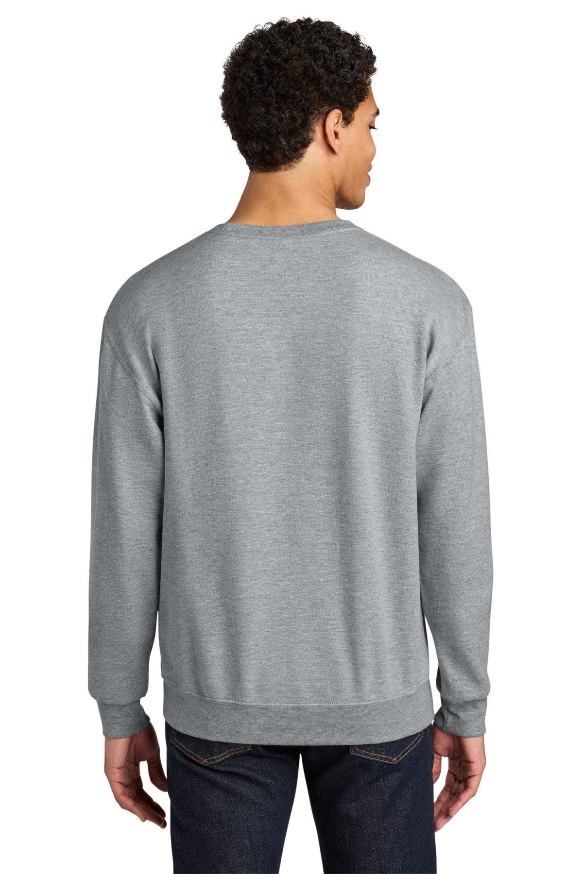 AthlHthr Jerzees Ultimate Unisex CVC Ring Spun Crewneck Sweatshirt IC48M