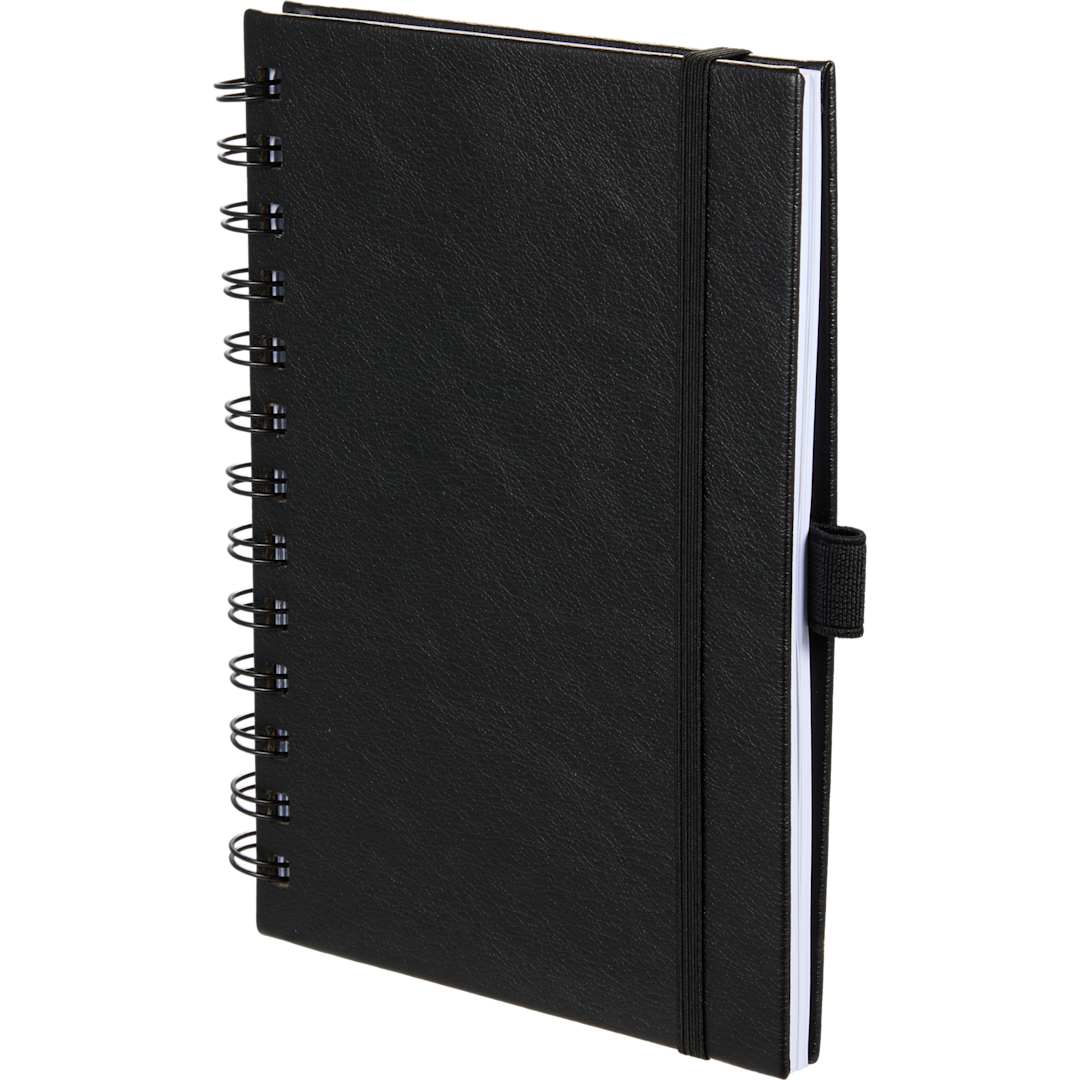 Black 5” x 7” FSC® Recycled Morano Spiral Journal plain