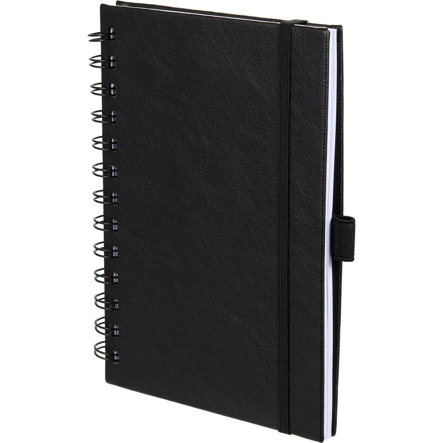 Black 5” x 7” FSC® Recycled Morano Spiral Journal plain