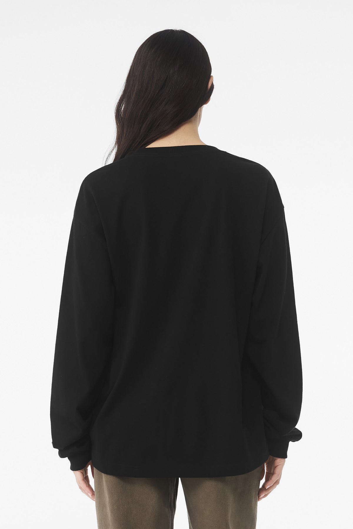 Black BELLA+CANVAS Unisex 6-Ounce Heavyweight Long Sleeve Tee BC3511