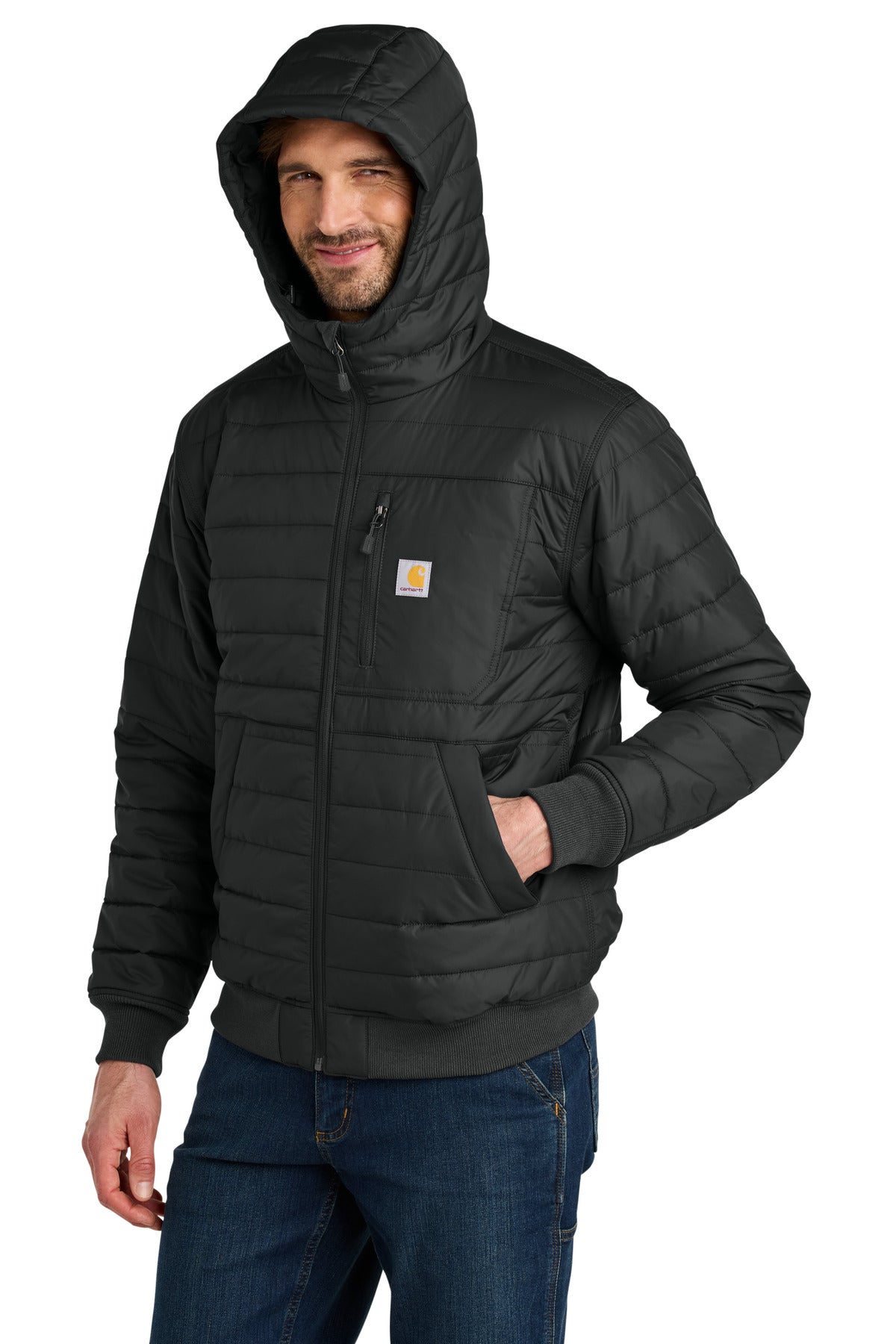 Black Carhartt Gilliam Insulated Hooded Jacket CT106543
