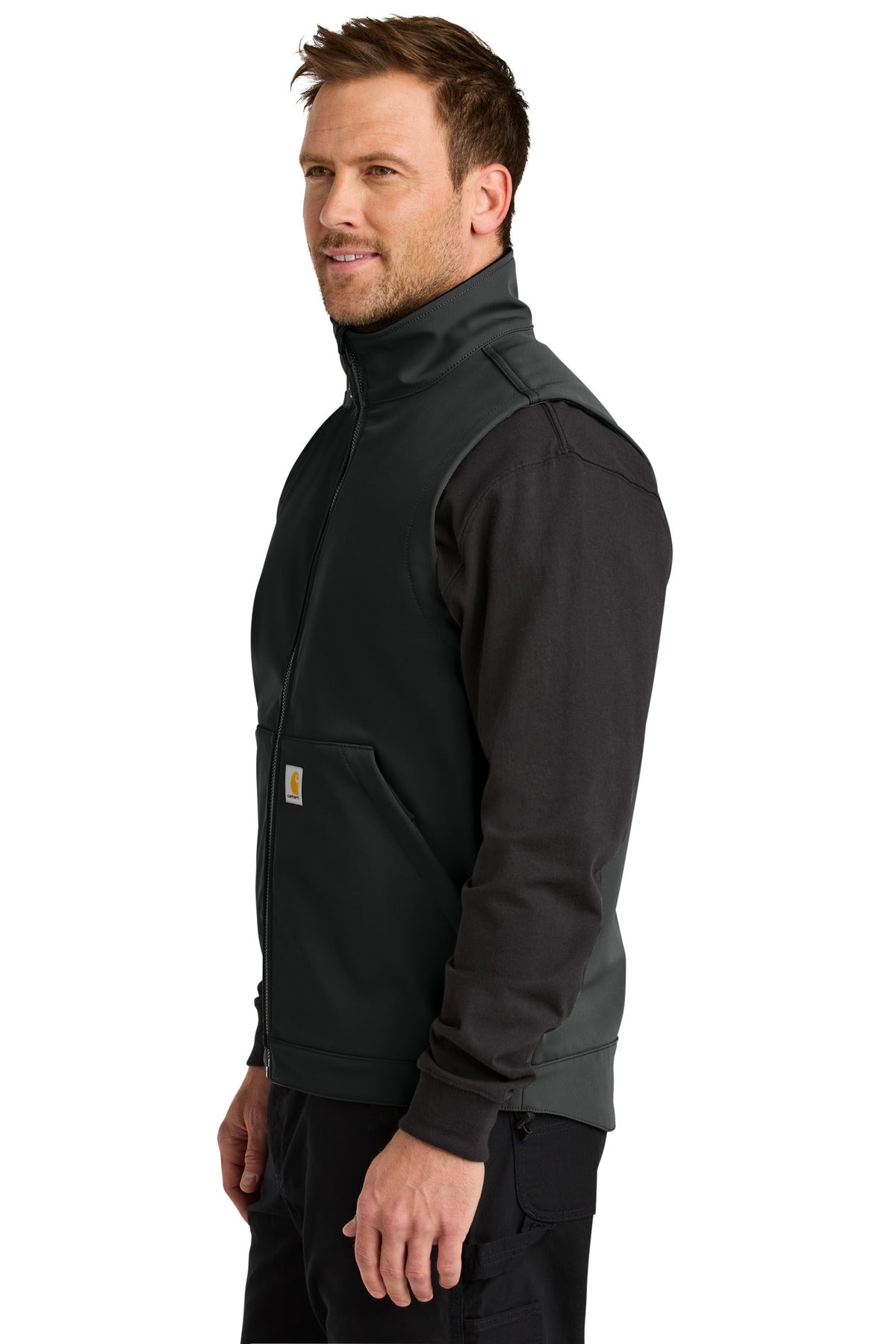 Black Carhartt Rain Defender Soft Shell Vest CT106439