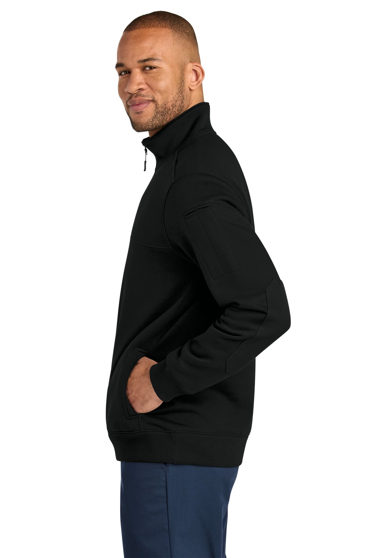 Black CornerStone 12-Oz. Tough Fleece Job Shirt CSF635