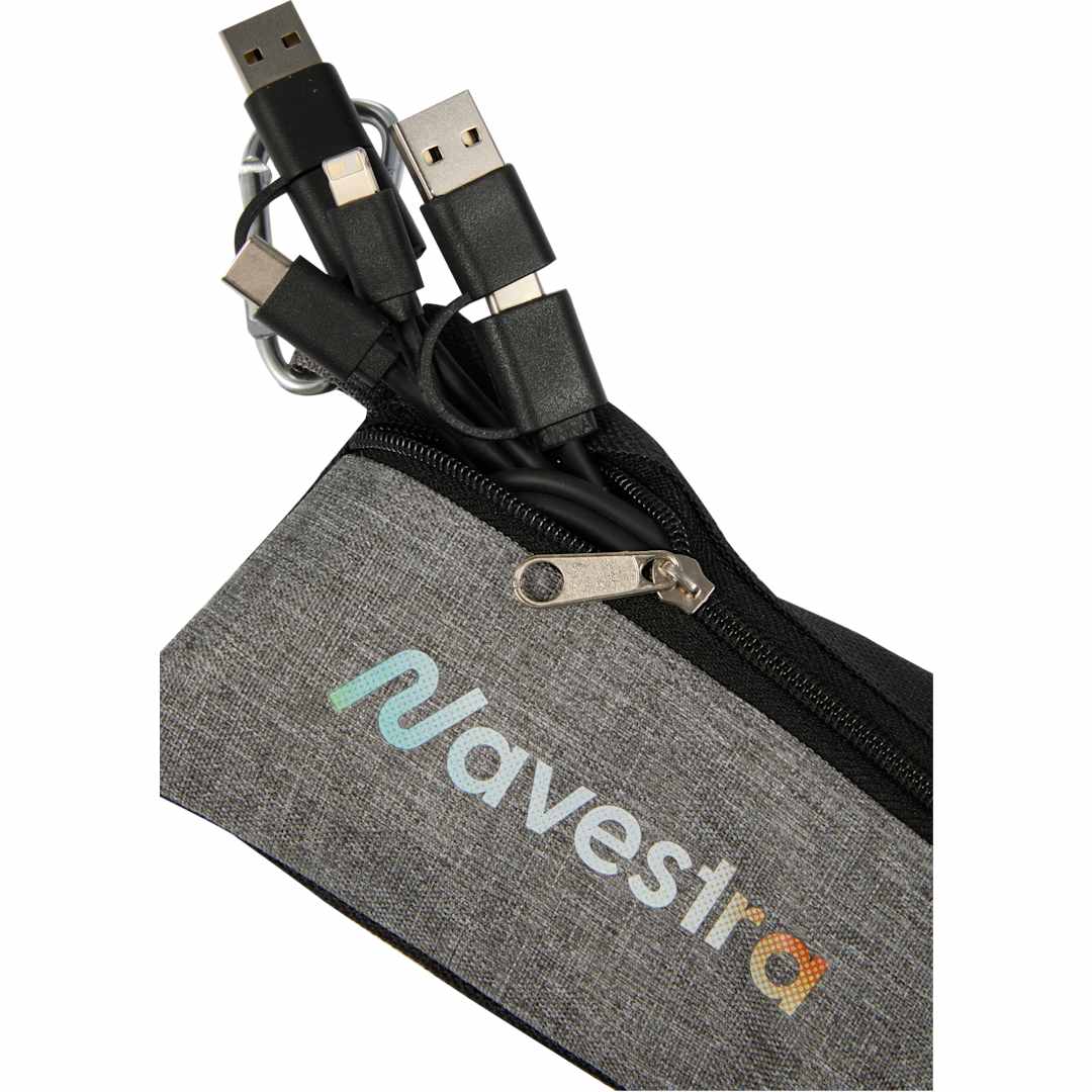 Black Dual Power Long Charging Cable Kit