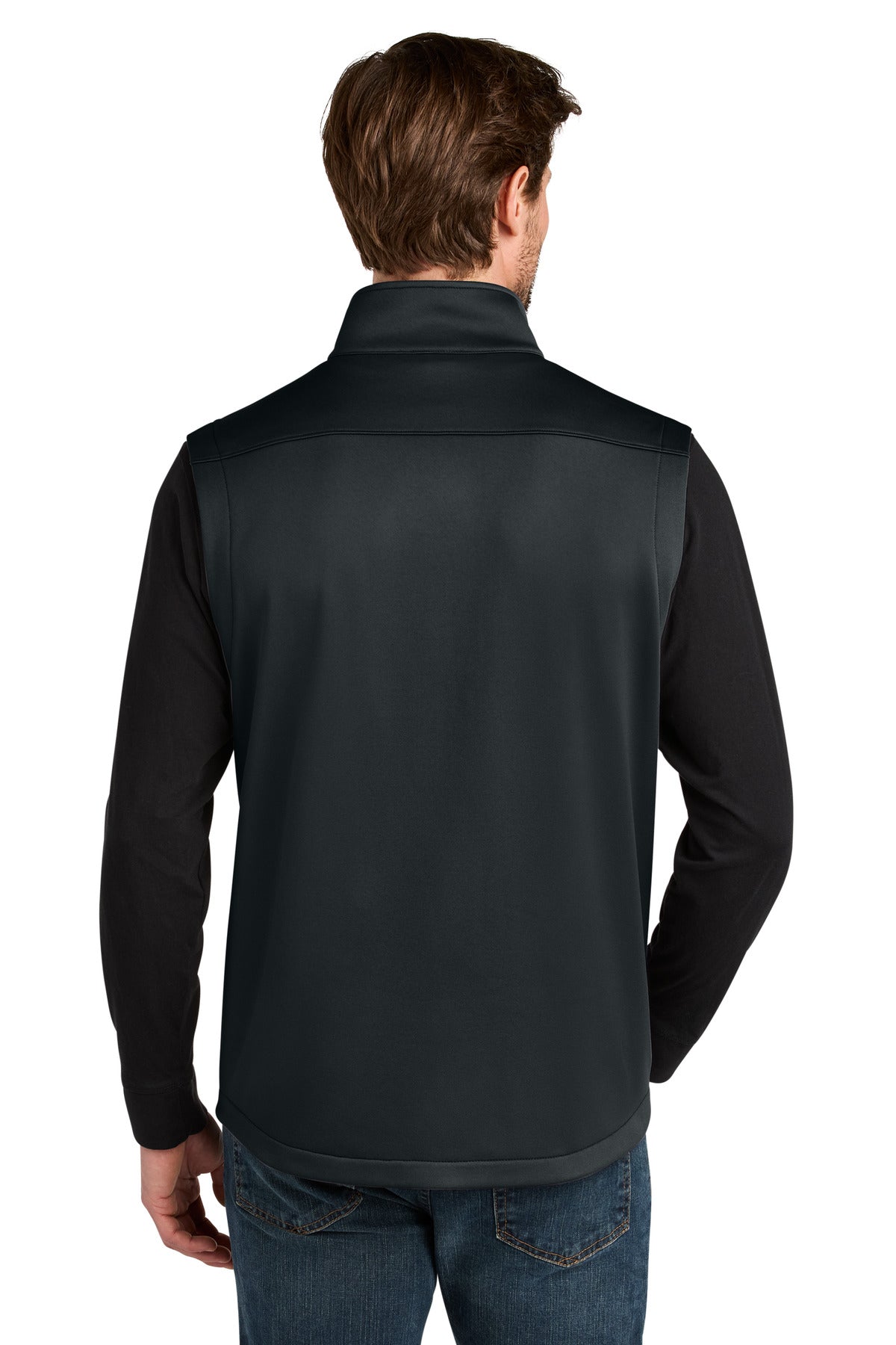 Black Eddie Bauer Smooth Mid Layer Fleece Vest EB2560