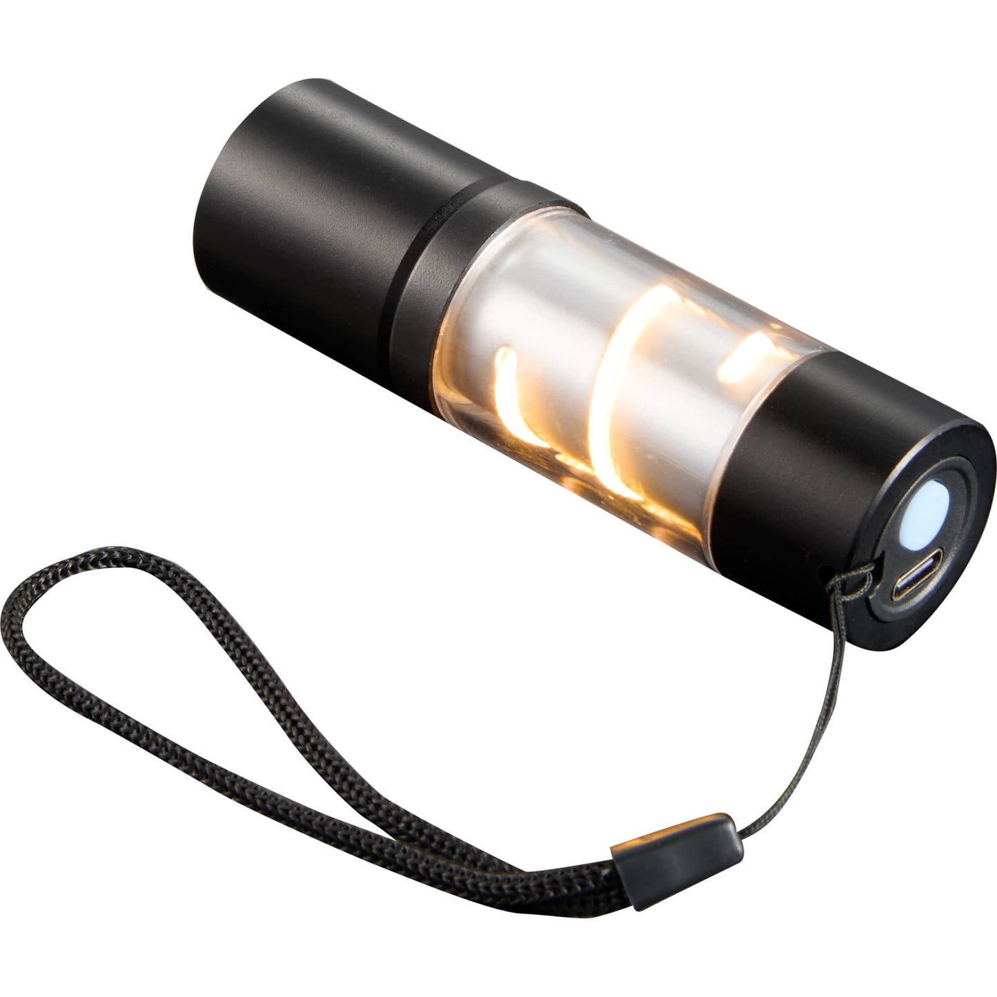 Black Mini Spiral Filament 100 Lumens Lantern Flashlight plain