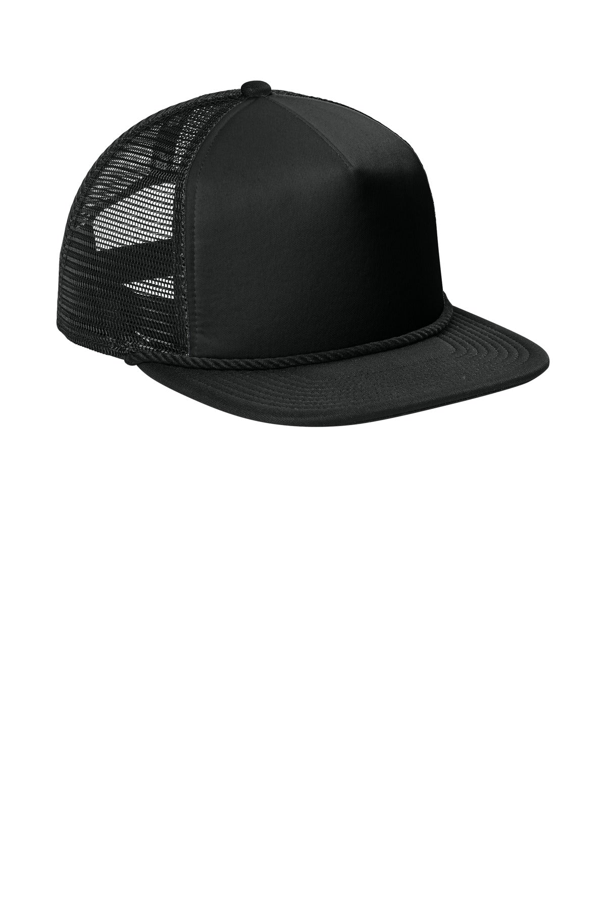 Black New Era Foam Rope Trucker Cap NE410