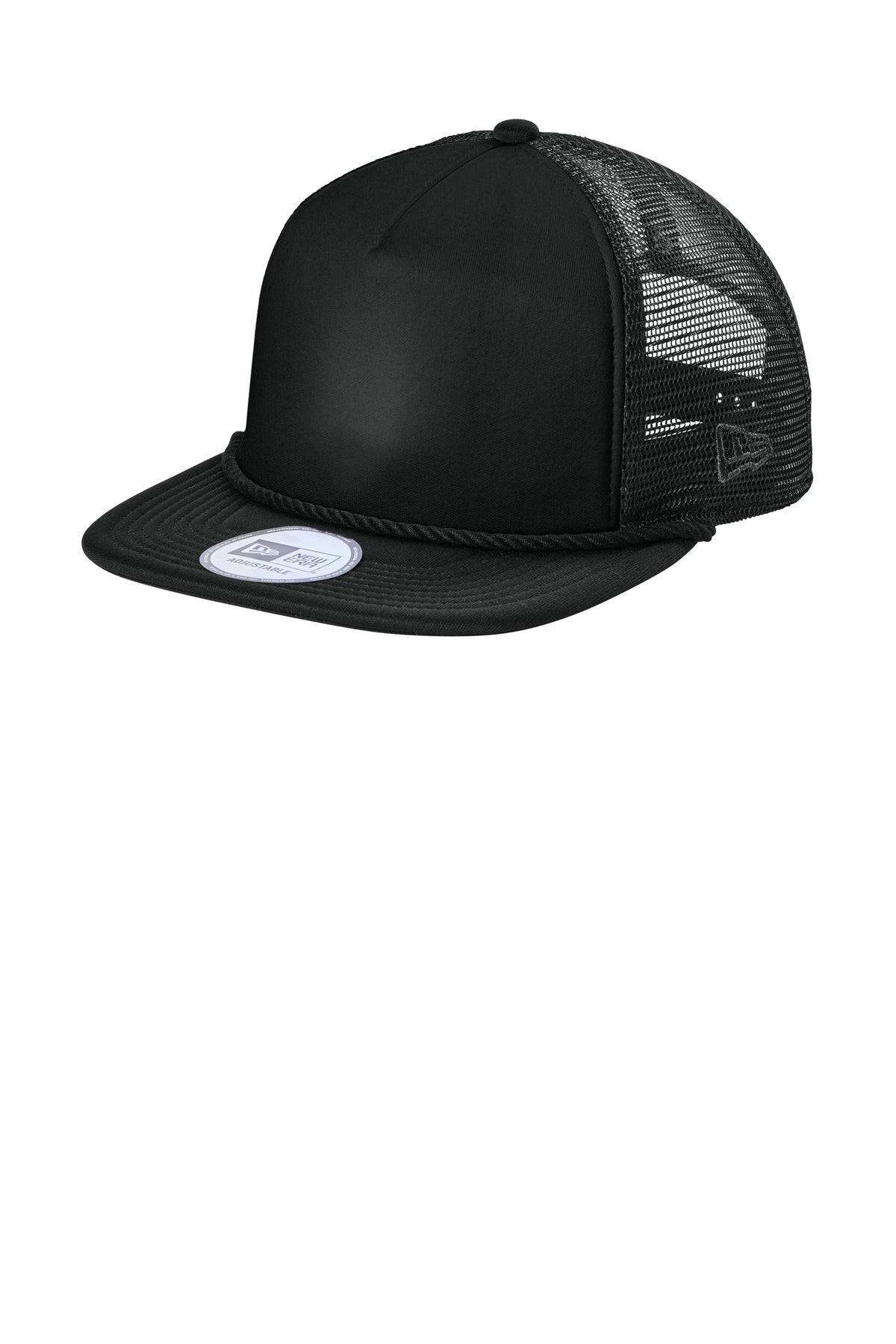 Black New Era Foam Rope Trucker Cap NE410