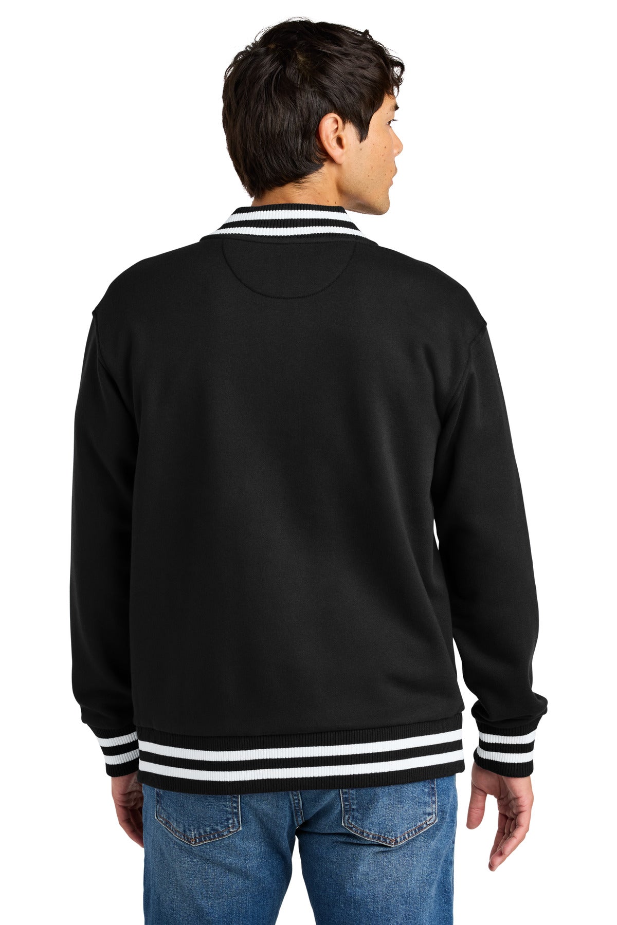 Black New Era Varsity Heavyweight Fleece Jacket NEA560