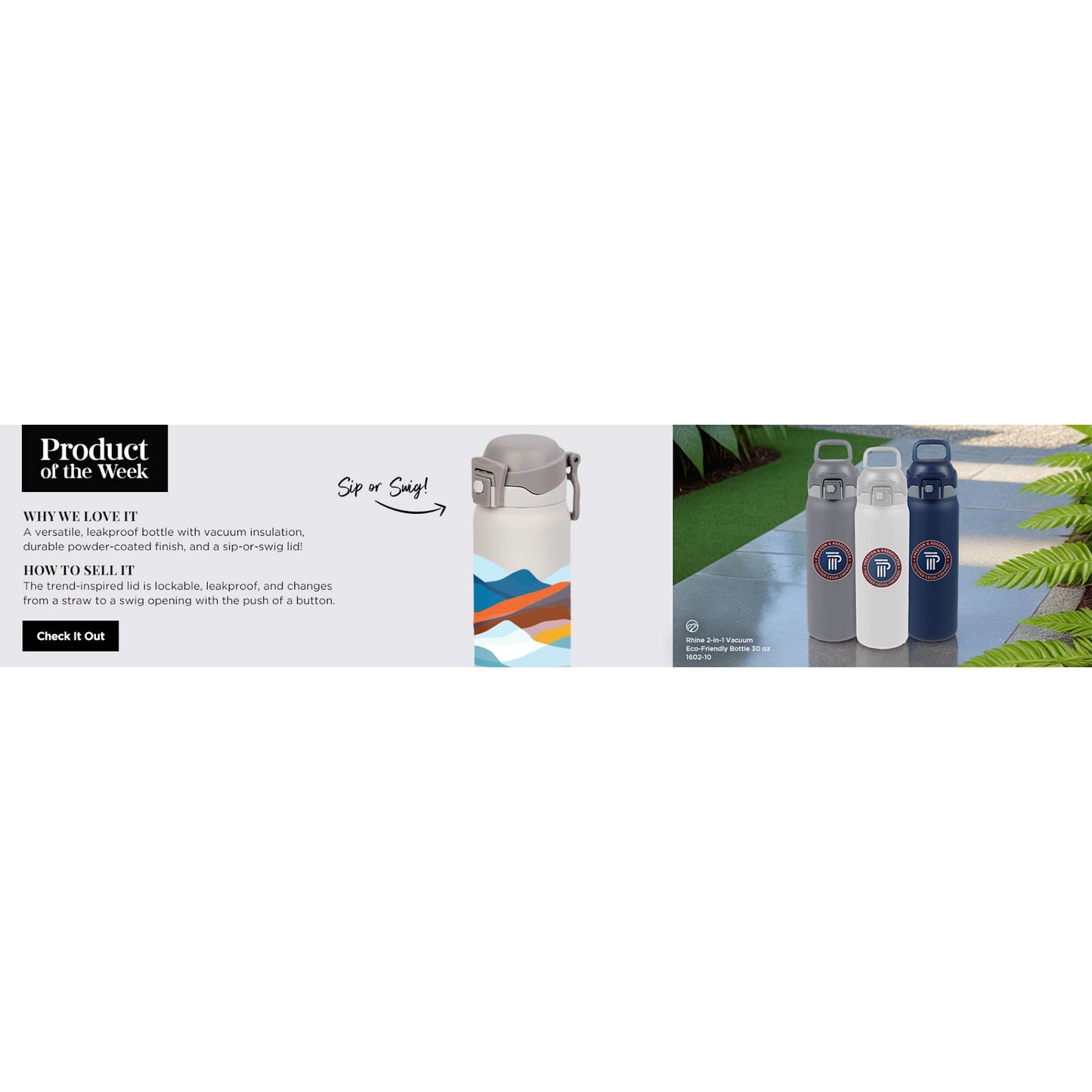 Black Rhine 2 in 1 Vacuum Eco-Friendly Bottle 30oz