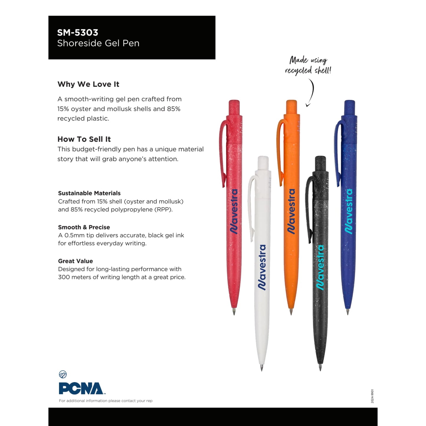 Black Shoreside Gel Pen