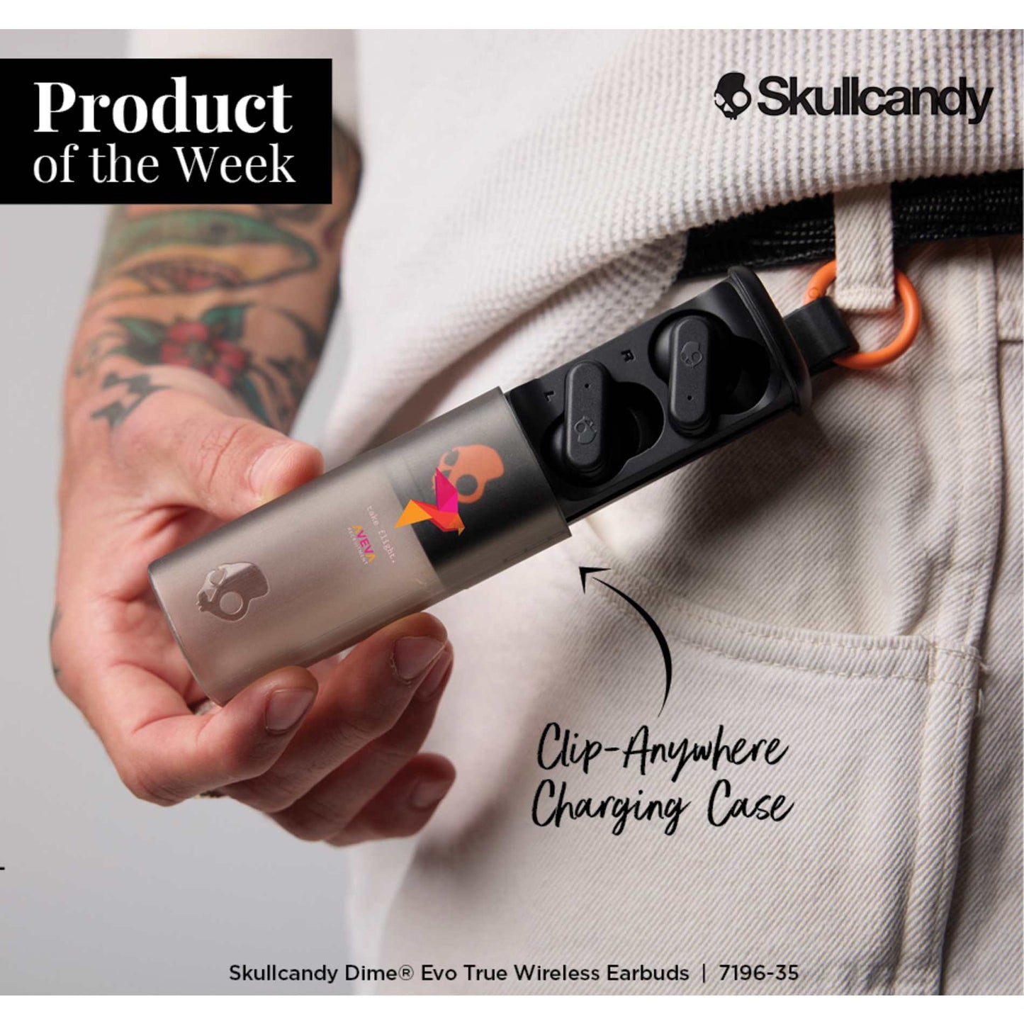 Black Skullcandy Dime Evo True Wireless Earbuds