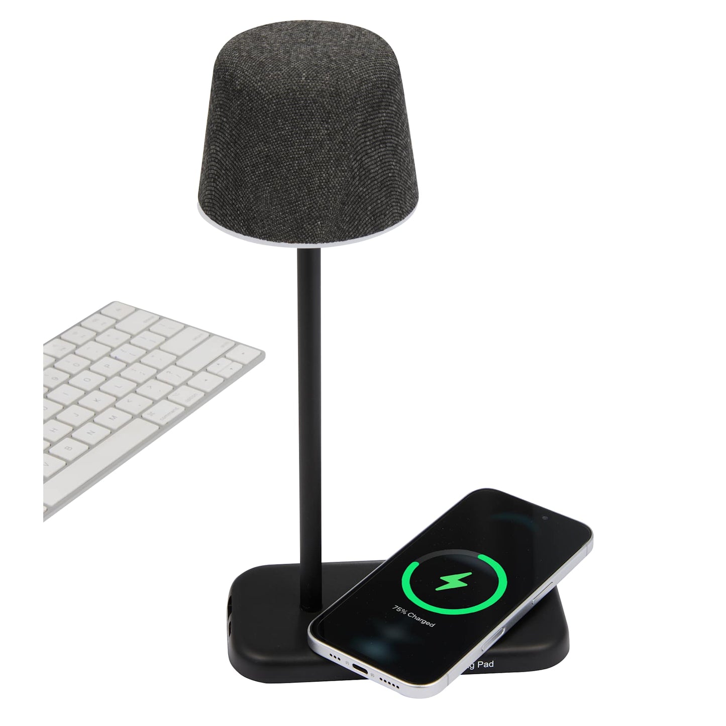 Black Sound Shine Desktop Lamp and Bluetooth Speaker plain