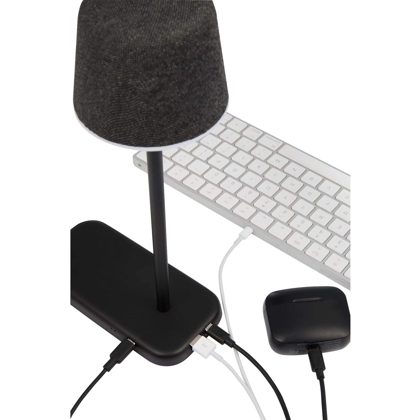 Black Sound Shine Desktop Lamp and Bluetooth Speaker plain