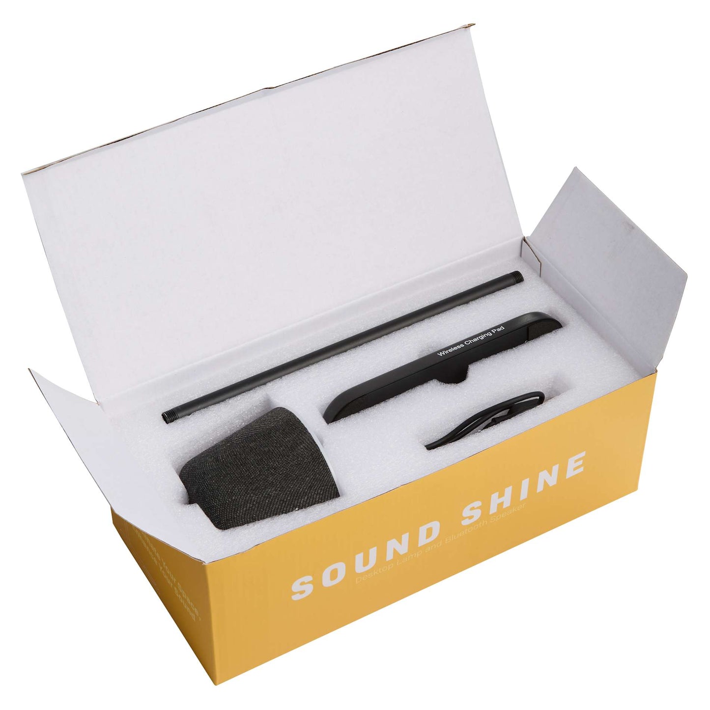 Black Sound Shine Desktop Lamp and Bluetooth Speaker