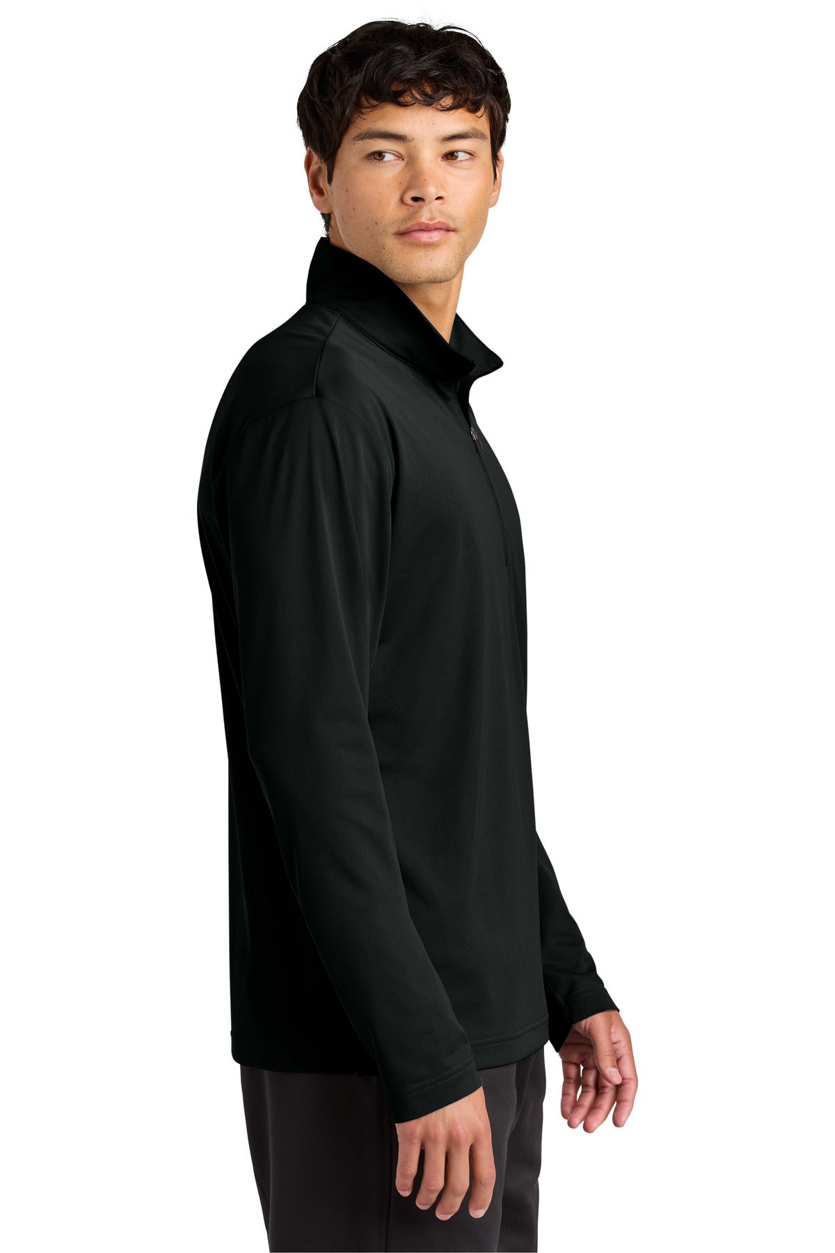 Black Sport-Tek Micropique Sport-Wick 1/4-Zip ST672