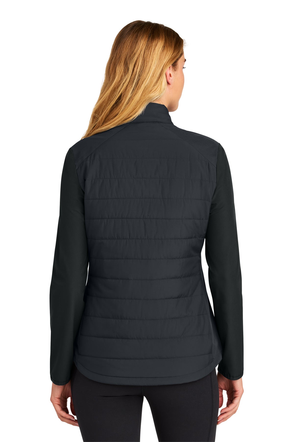 Black Sport-Tek Women's Teknical Hybrid Jacket LST940