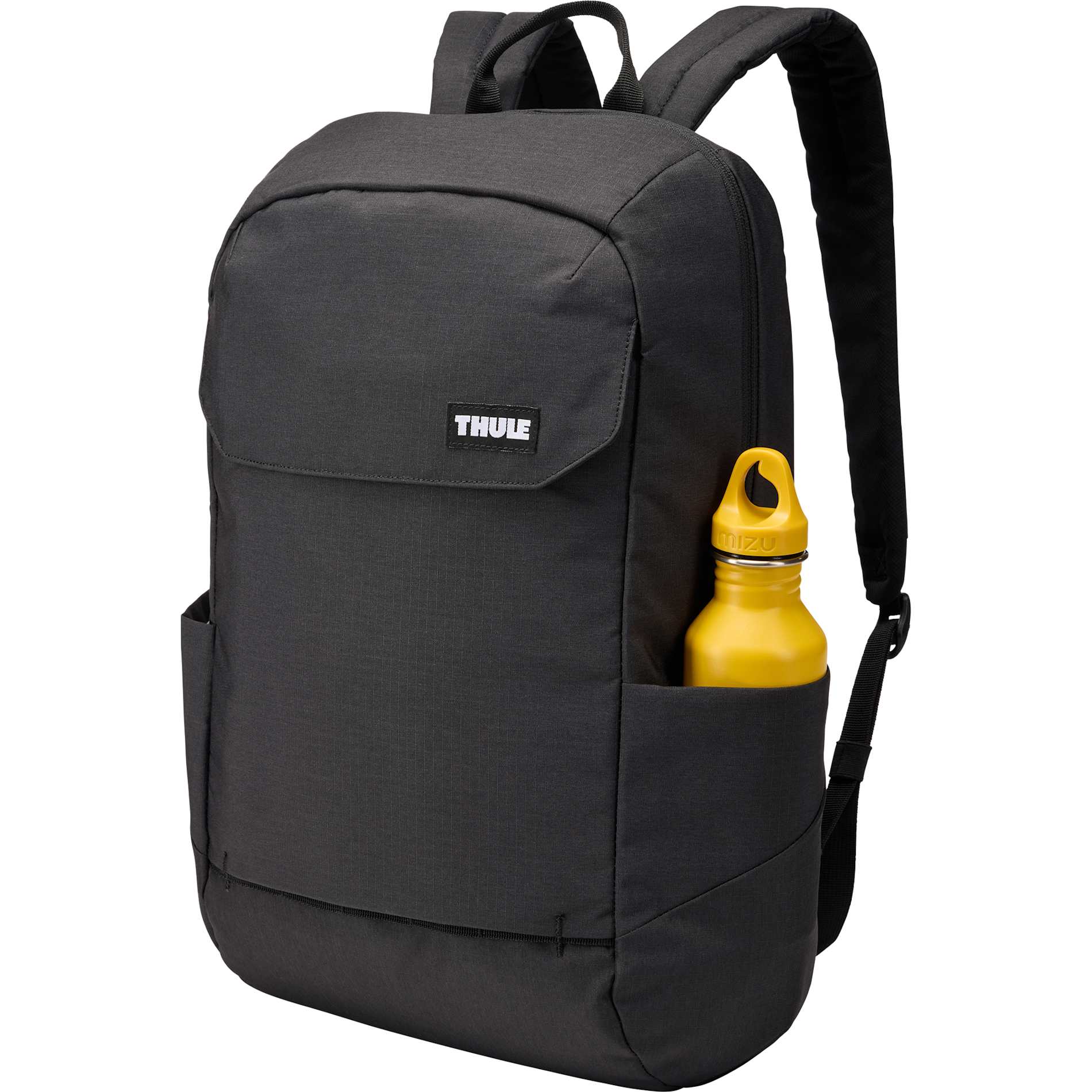 Black Thule Lithos 20L Recycled Laptop Backpack plain